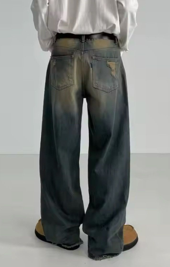 Japanese Brand × Vintage Retro Loose Washed Jeans Size US 34 / EU 50 - 4 Thumbnail