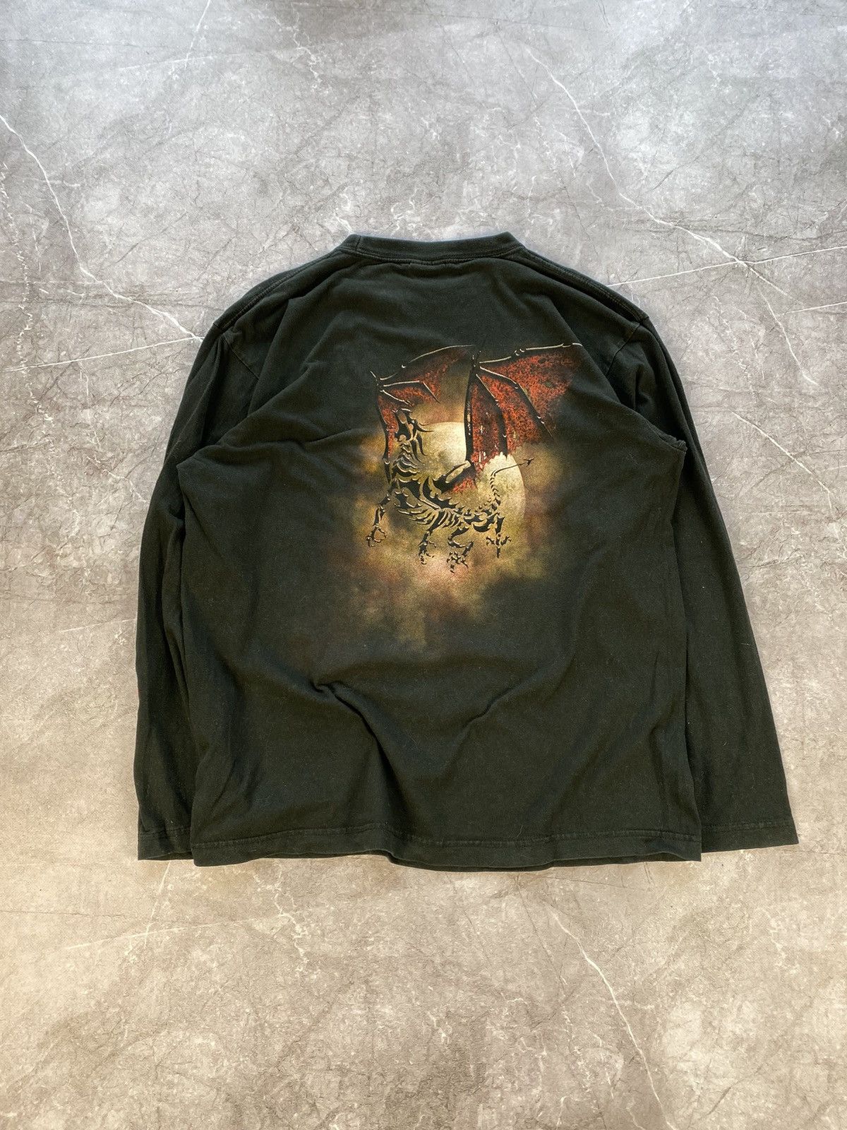 Vintage Vintage 90s Spiral Dragon Skeleton Big Logo Long Sleeve Size US L / EU 52-54 / 3 - 8 Thumbnail