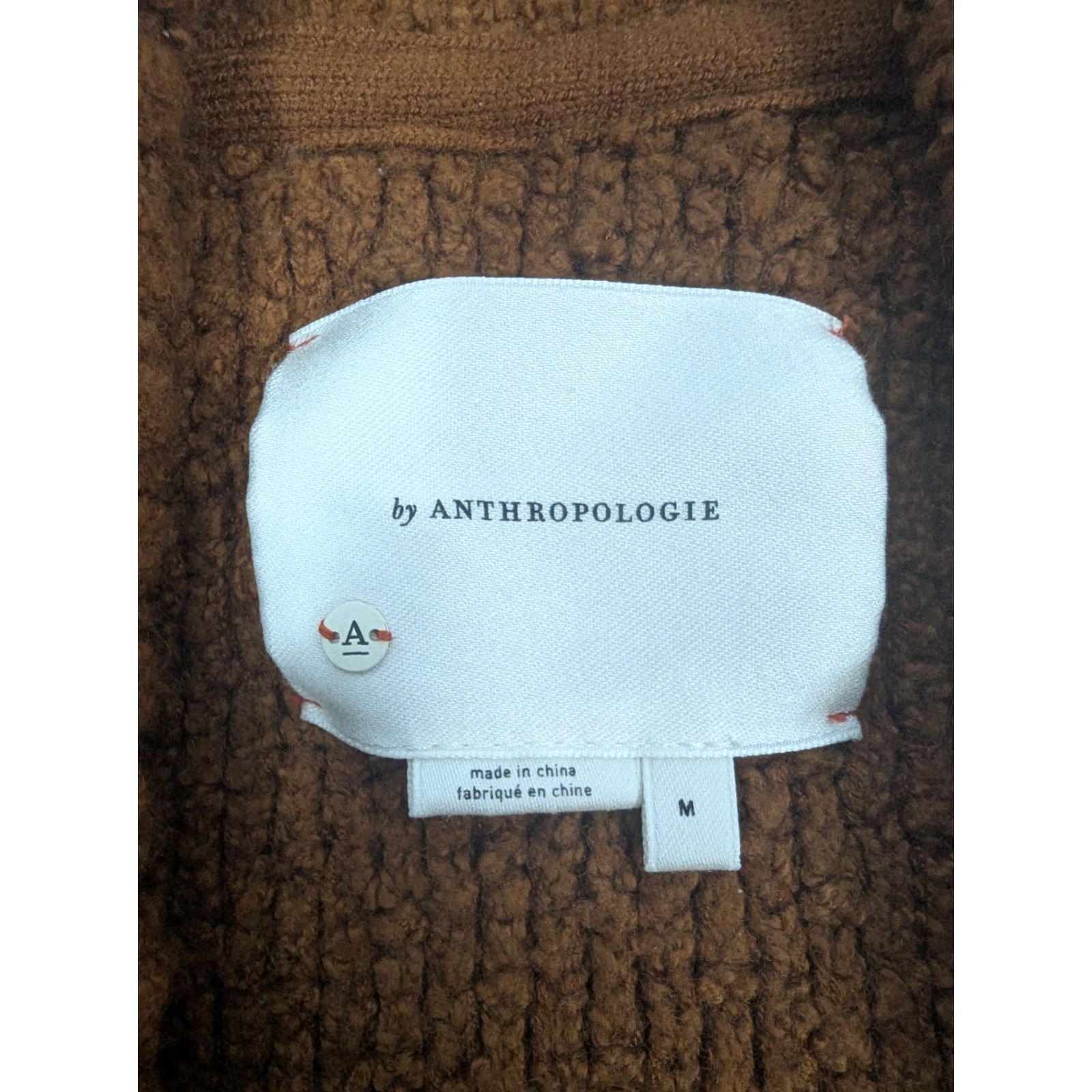 Anthropologie VINTAGE Anthropologie Women’s Denise Textured Knit Pecan Brown Cardigan Sweater Medium Size M / US 6-8 / IT 42-44 - 7 Thumbnail