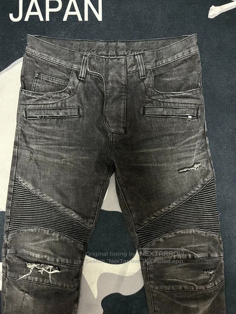 Balmain BALMAIN Biker Jeans Size US 31 - 2 Thumbnail