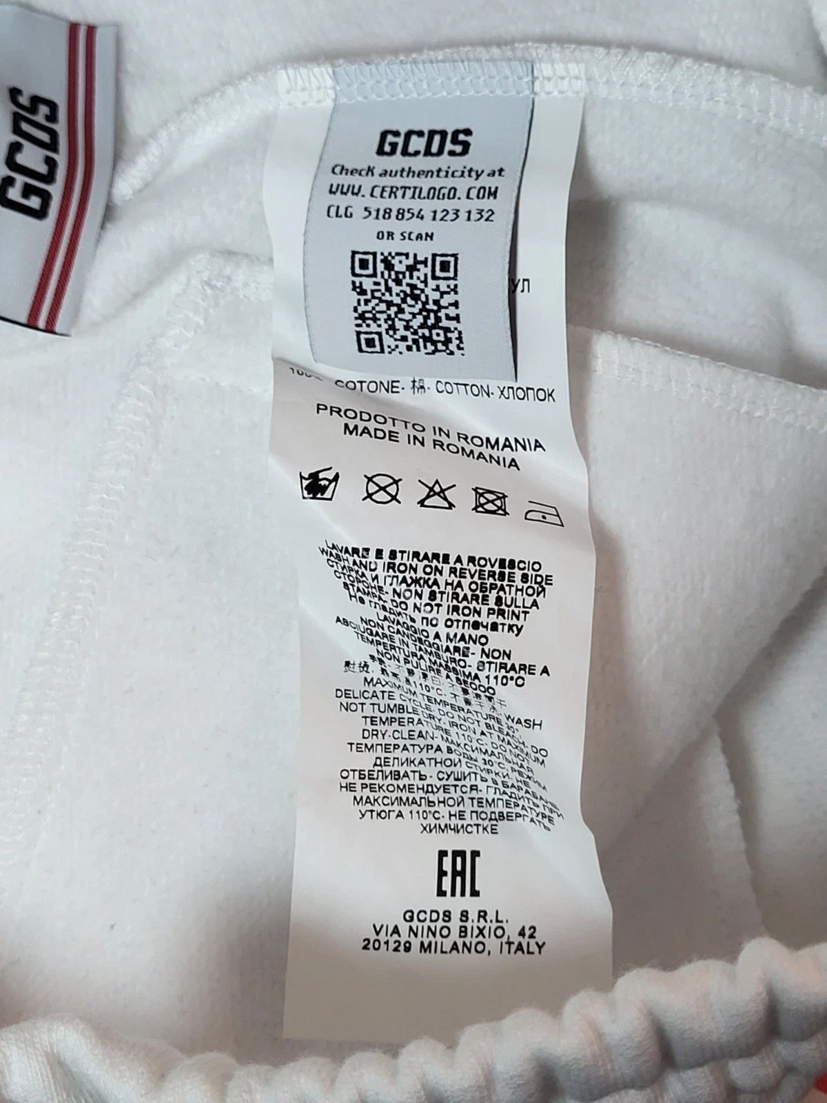 GCDS GCDS Tracksuit Bottoms Women Cute Tape Track Pants Sweat Size 29" - 12 Thumbnail