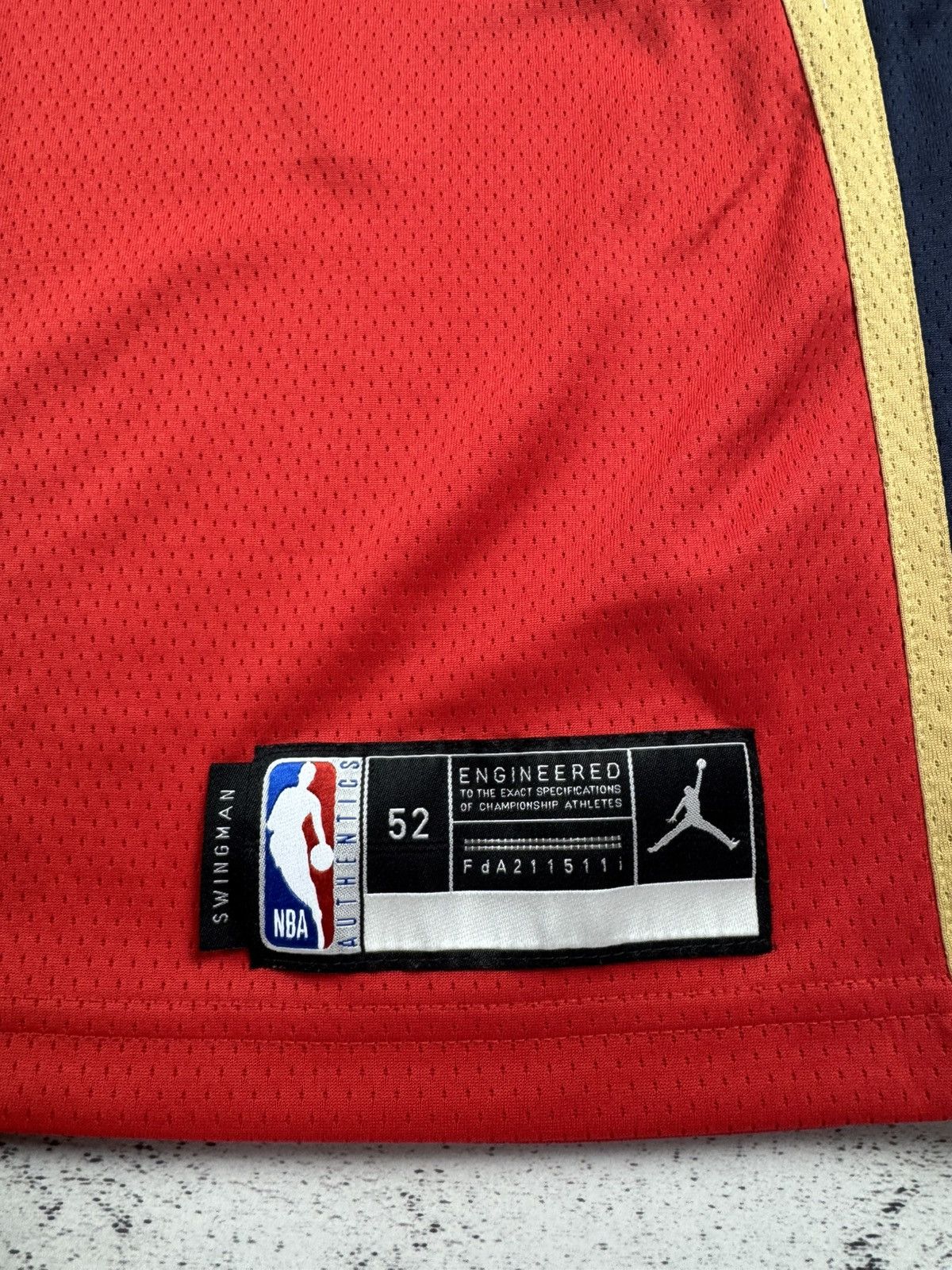 NBA New Orleans Pelicans Nike Jordan #2 Ball Rap Shirt Jersey Size US XL / EU 56 / 4 - 12 Thumbnail