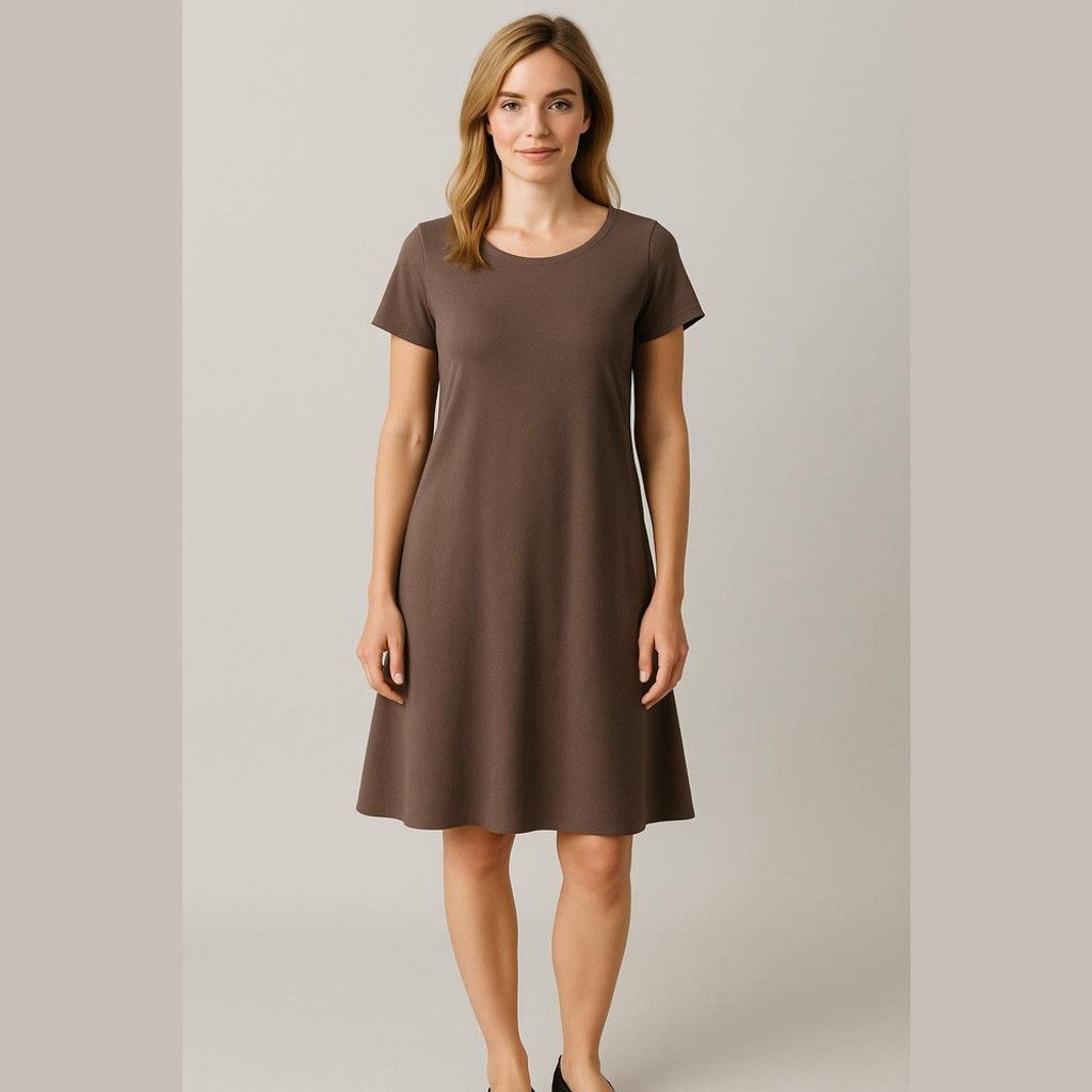 Eileen Fisher Tencel Jersey Dress Size Medium