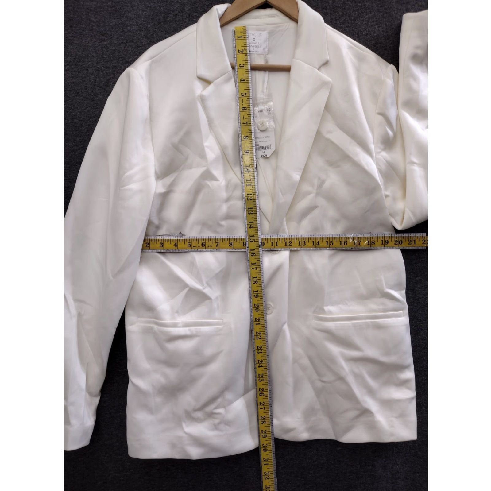 Vintage Stylus Jacket Formal Ivory 2 Button 2 Piece Suits L Men's shirt? Size 42R - 4 Thumbnail
