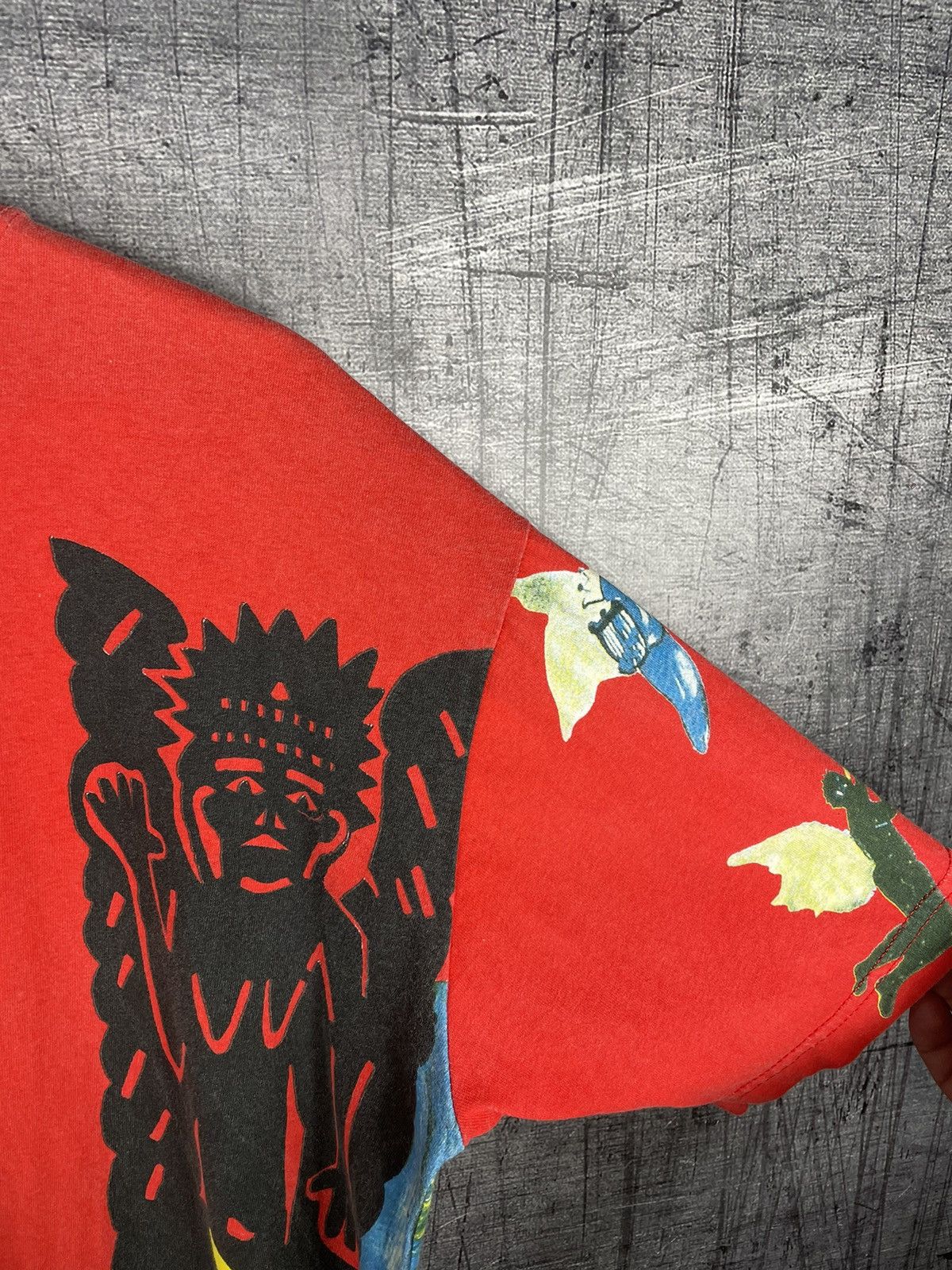 Band Tees Vintage 90s Carlos Santana Sacred Fire all-over print Tee Size US XL / EU 56 / 4 - 9 Thumbnail