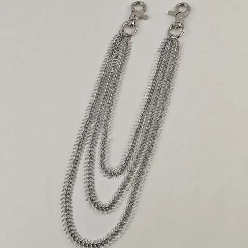 Jewelry Concise Fishbone Wallet Chain Pant Waist Size ONE SIZE - 7 Thumbnail