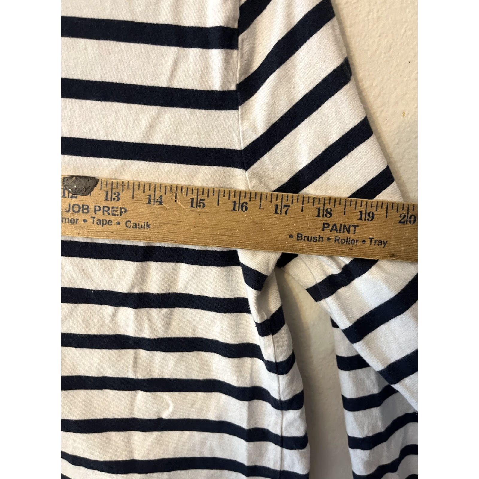 Gap Gap Women's Large Blue White Striped Lace Up 3/4 Sleeve Cotton T-Shirt Casual Size L / US 10 / IT 46 - 5 Thumbnail
