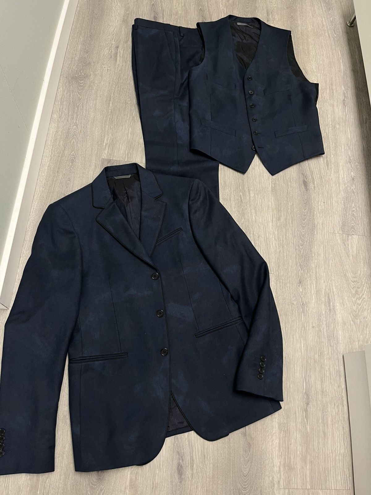 John Varvatos Indigo Jacquard suit. Size EU 48/EU50 Size 38R - 11 Thumbnail