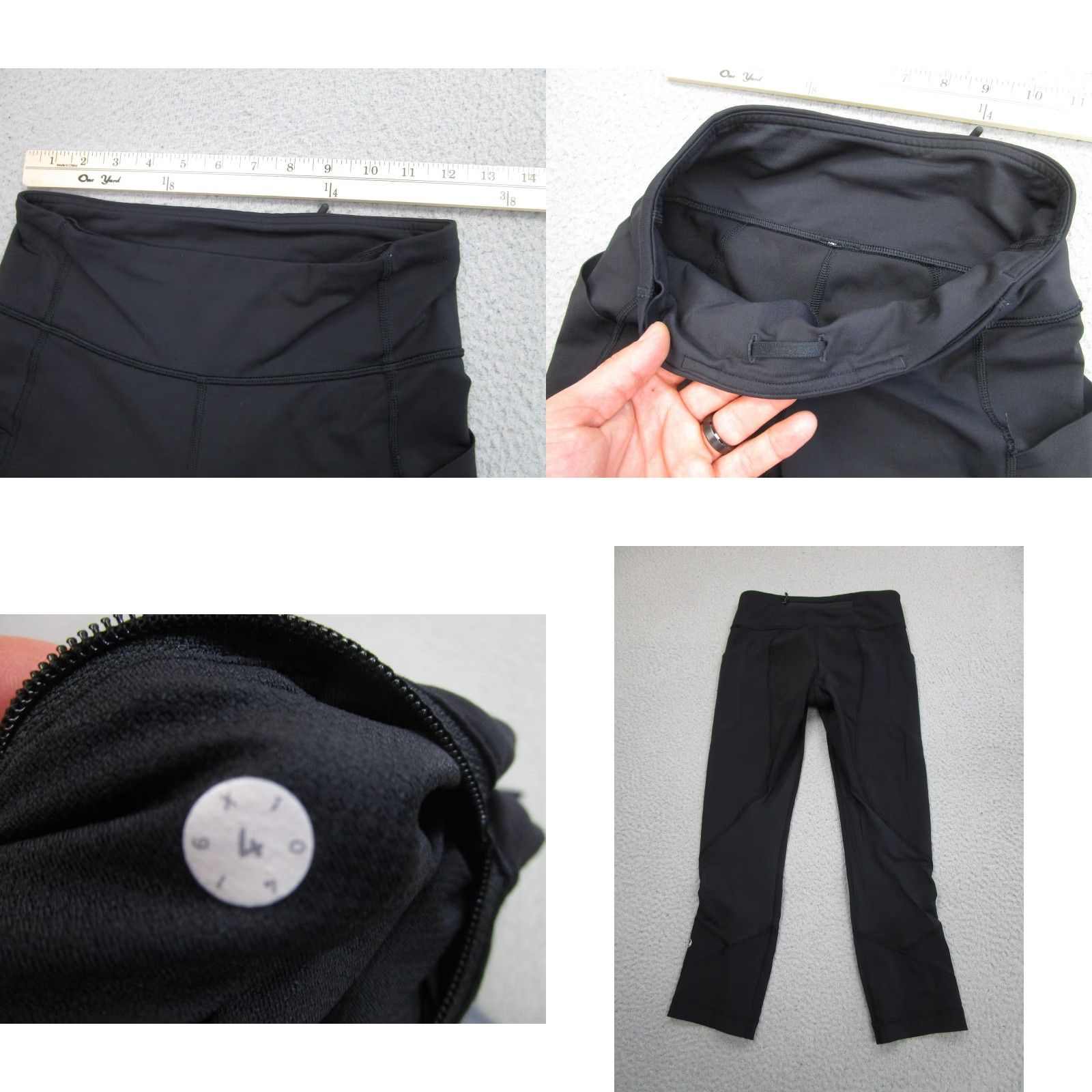 Lululemon Lululemon Leggings Womens 4 Black Ankle Pocket Running Jogging Yoga Stretch Size 27" / US 4 / IT 40 - 8 Thumbnail