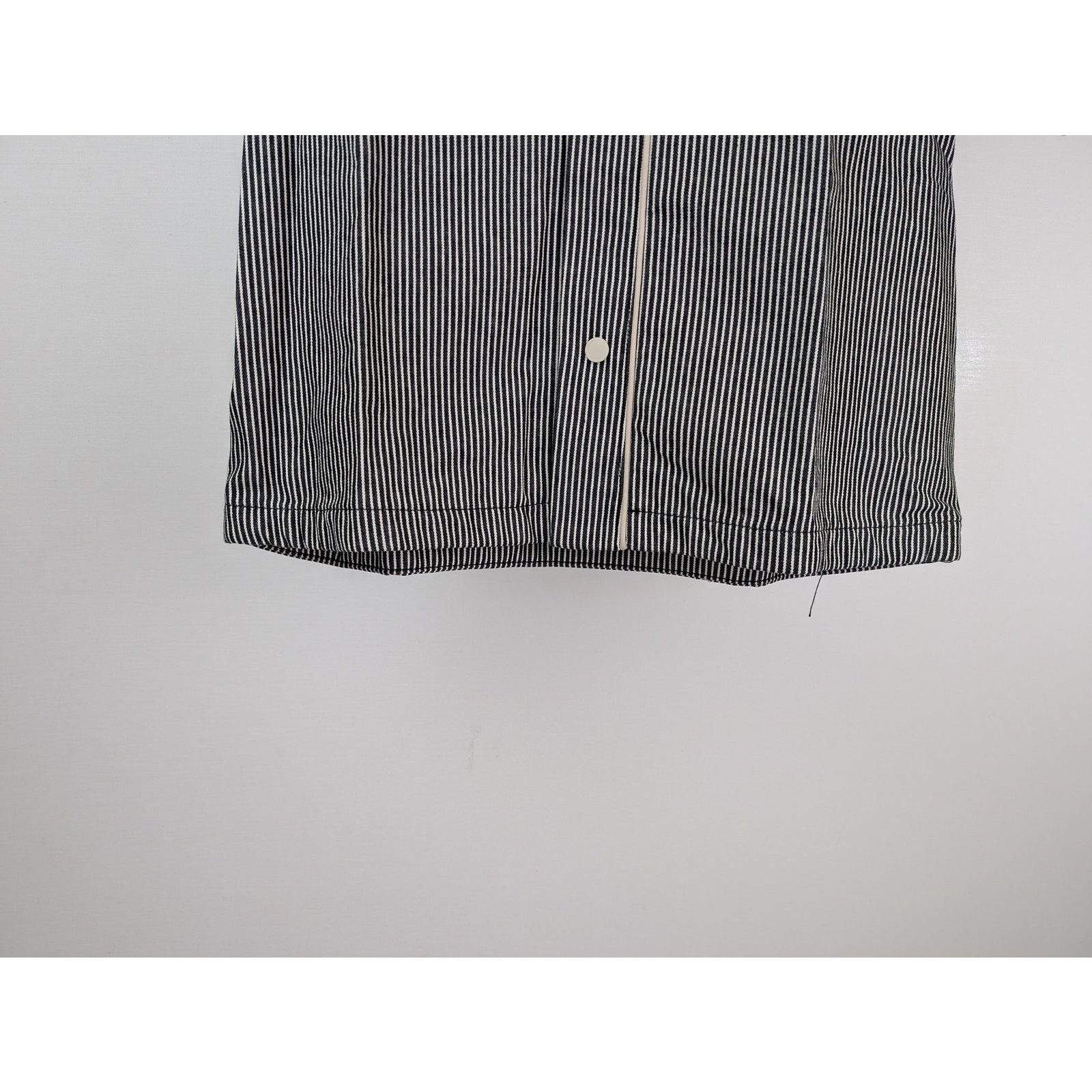 Amiri o1rshd1 Striped Denim Logo Shirt in Black/White Size US M / EU 48-50 / 2 - 3 Thumbnail