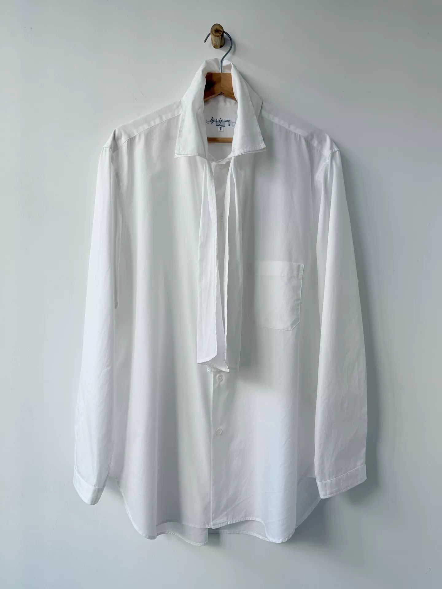 Yohji Yamamoto Yohji Yamamoto White Long Sleeve Shirttail Size US M / EU 48-50 / 2 - 1 Thumbnail