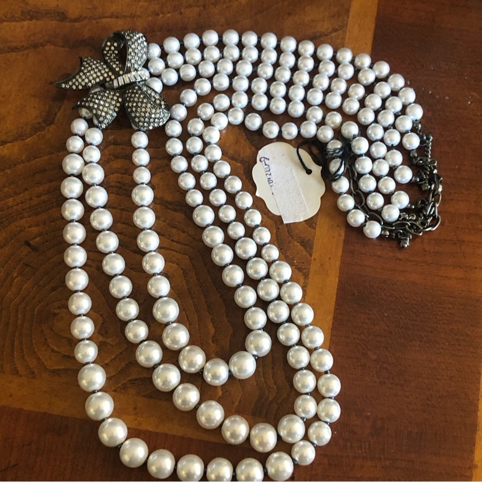 Jewelry R.J. Graziano triple strand graduated white pearl necklace Size ONE SIZE - 7 Thumbnail