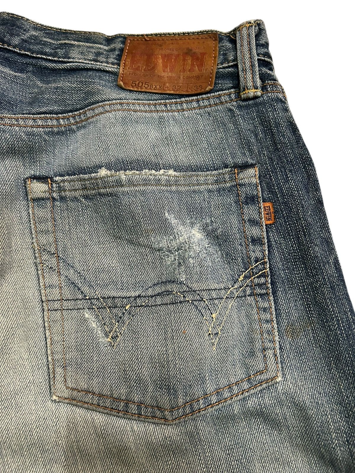 Japanese Brand × Kapital × Vintage Vtg Edwin505 Selvedge Distressed Grunge Rock Punk Denim ☠️🎌🎌 Size US 34 / EU 50 - 17 Thumbnail