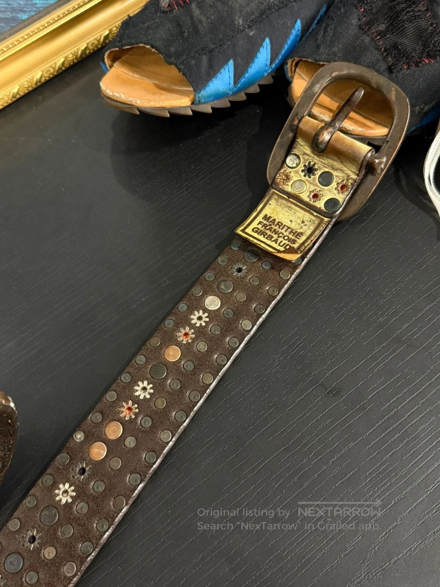Vintage Vintage Studded Leather Belt. Size ONE SIZE - 6 Thumbnail