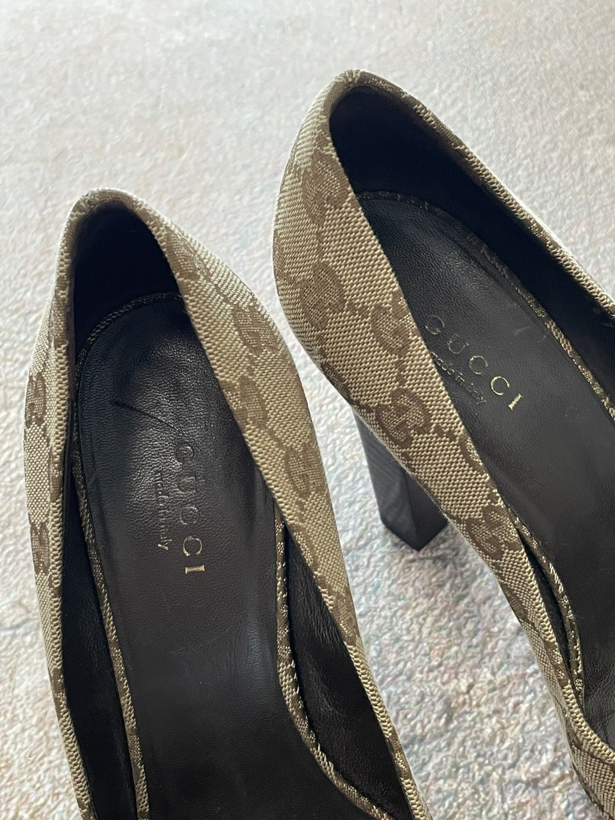 Gucci Gucci GG Monogram Canvas Heels Size US 6 / IT 36 - 6 Thumbnail