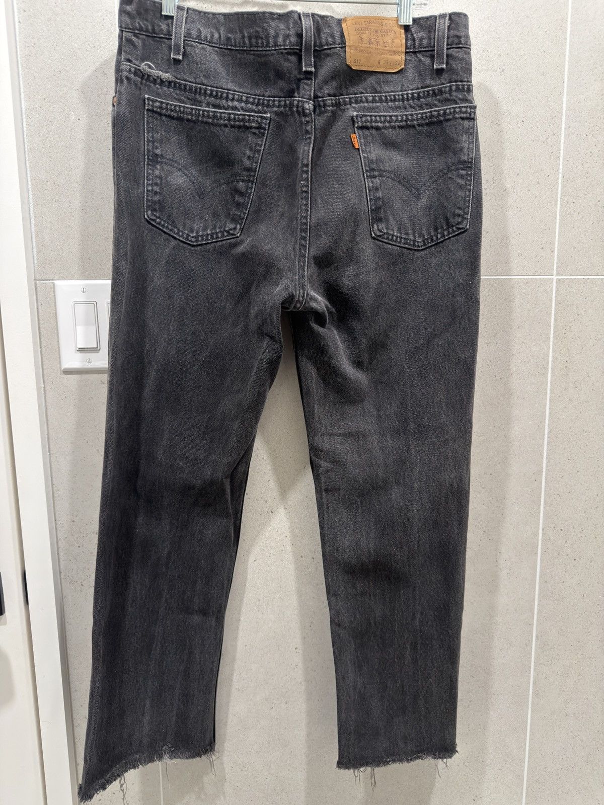 Levi's Vintage Clothing Vintage 1970's Levi's 517 Washed Black Distressed Denim Size US 36 / EU 52 - 3 Thumbnail