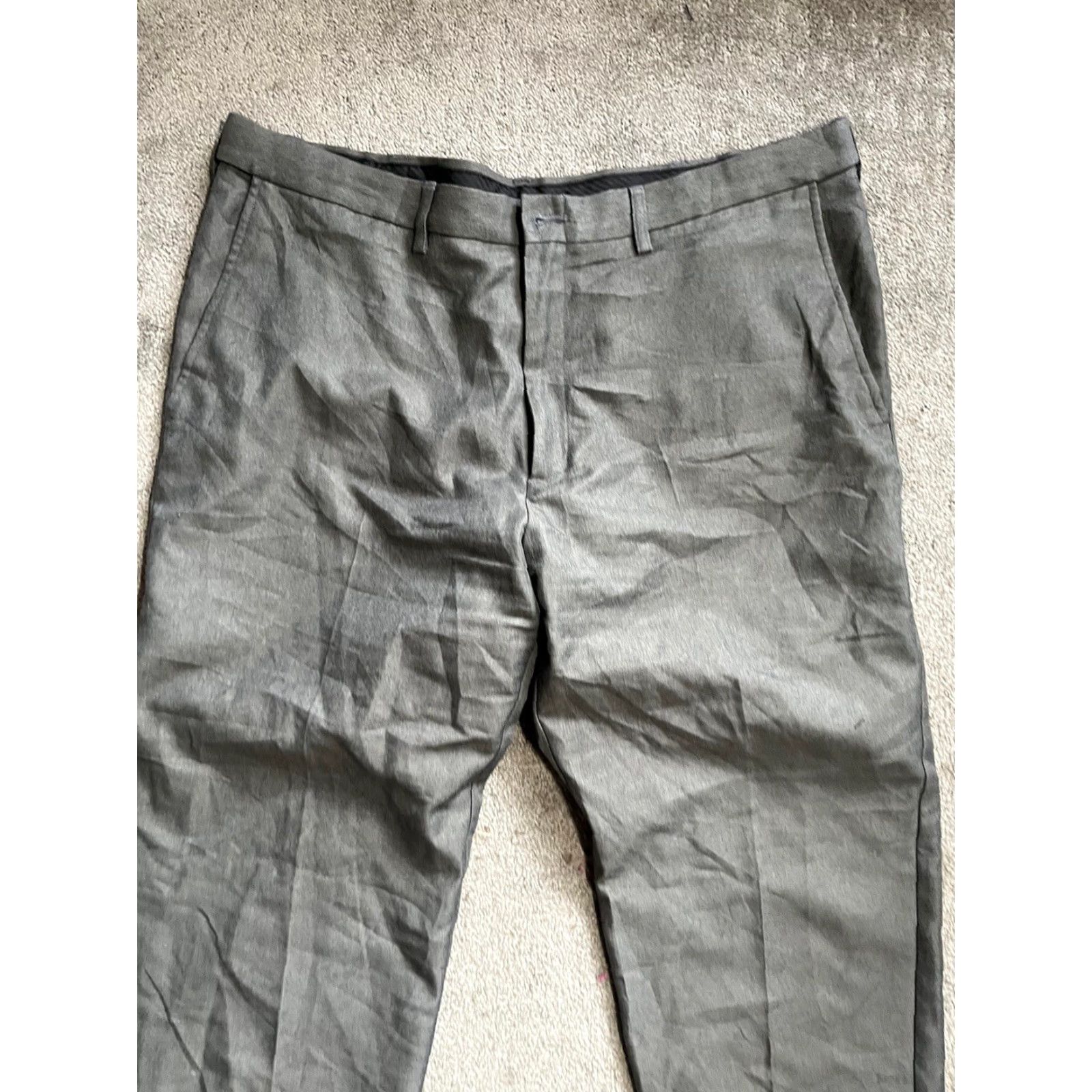 Haggar Haggar Dress Pants Flat Front Mens 38x29 Classic Fit Gray Flat Front Pants Belt Loops Business Casual Modern 38 Mens Size US 38 / EU 54 - 2 Thumbnail