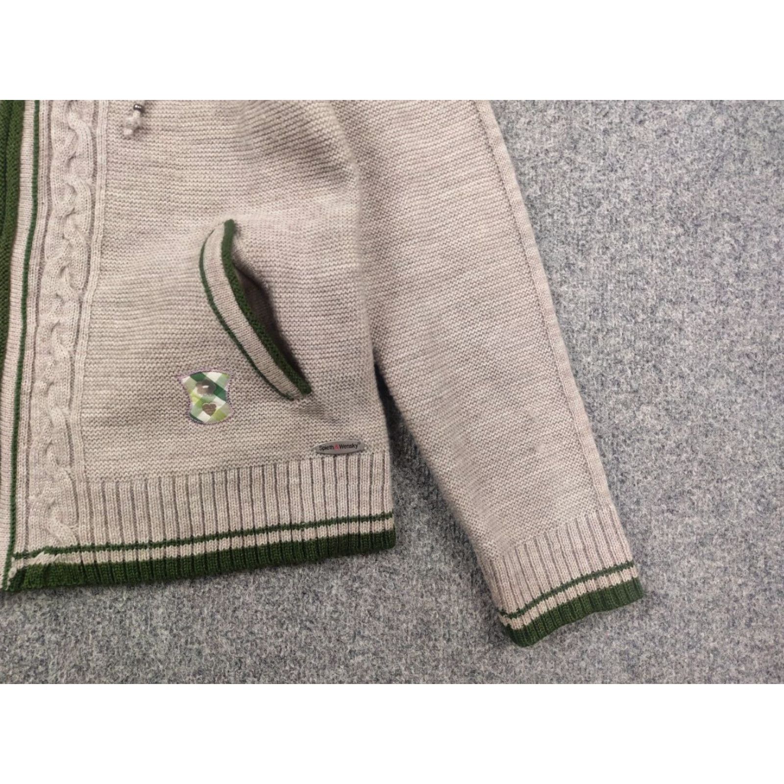 Vintage VINTAGE Spieth & Wensky German Design Knit Wool Blend Gren Beige Full Zip Removable Hoodie Shirt XS? Size US M / EU 48-50 / 2 - 5 Thumbnail