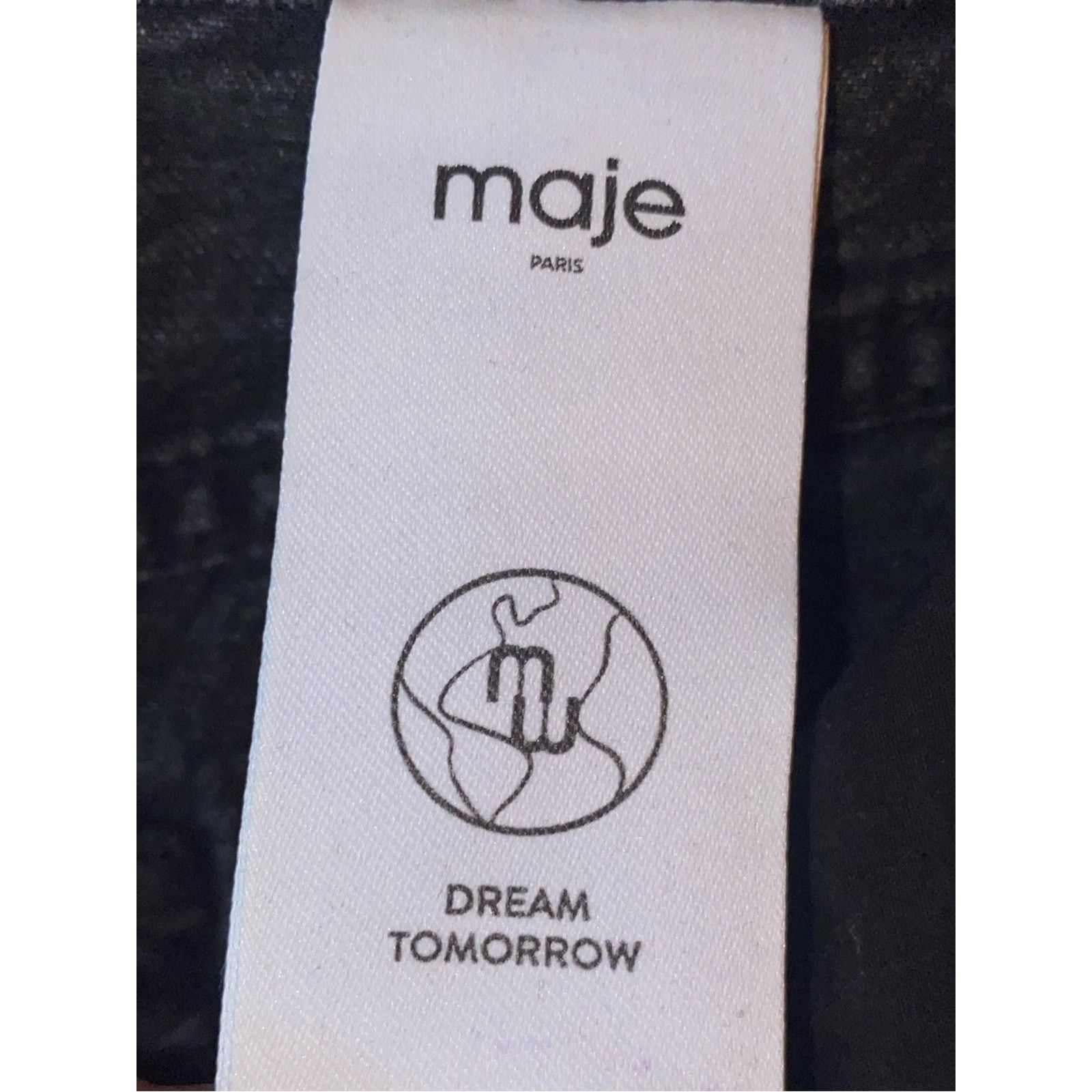 Maje MAJE $510 Black High-waisted loose-fit jeans FR 38 US MED 10 Size 30" / US 8 / IT 44 - 14 Thumbnail