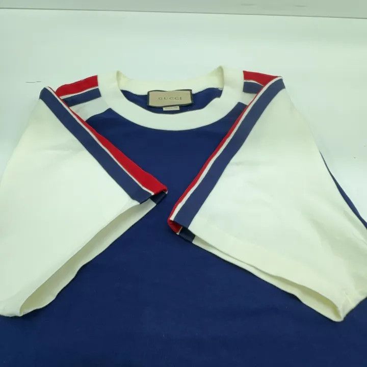 Gucci Gucci Gucci SS23 Logo Striped Short Sleeve T-Shirt -2506 Size US L / EU 52-54 / 3 - 8 Thumbnail