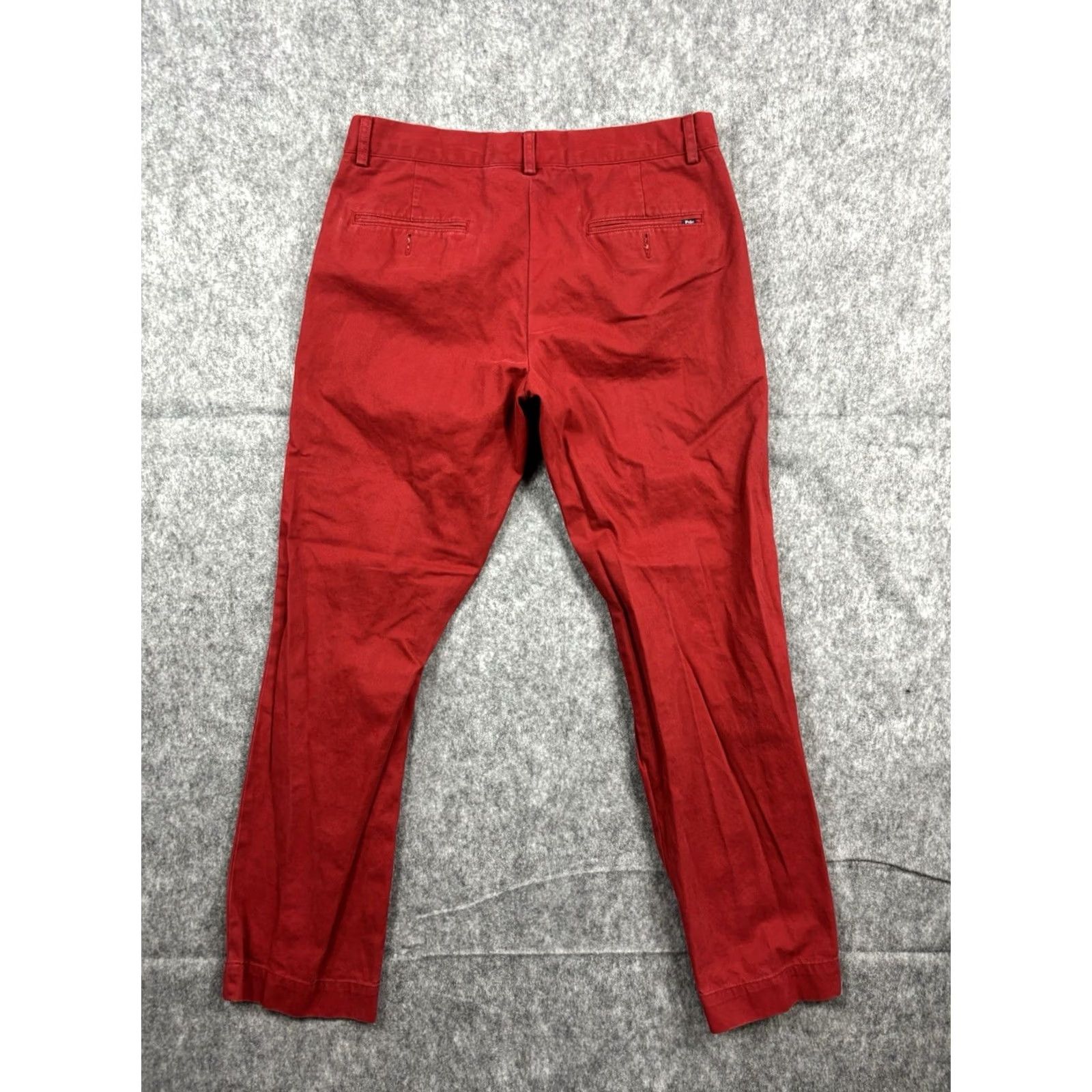 Polo Ralph Lauren Polo Ralph Lauren Pants Men Chino Flat Front Twill Red 32x30 Casual Straight Pink Color Solid Cotton Spandex Size US XS / EU 42 / 0 - 2 Thumbnail