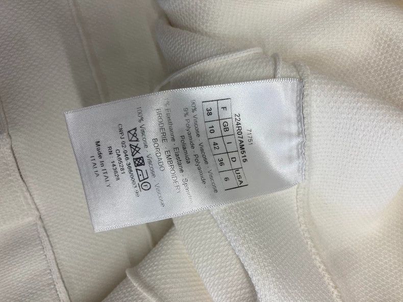 Dior Dior Sleeveless little bee white zipper lapel pleated dres Size XS / US 0-2 / IT 36-38 - 5 Thumbnail