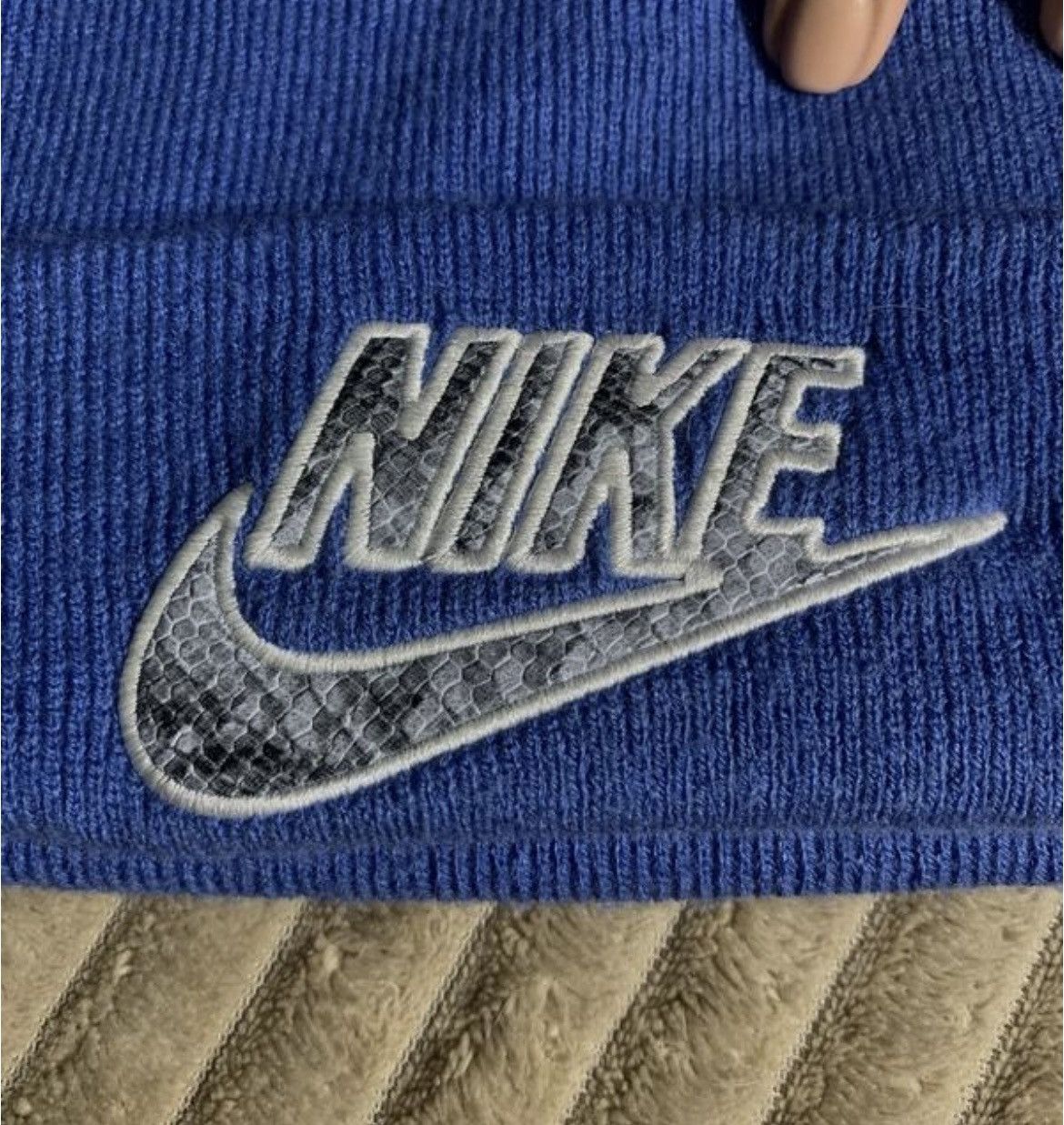 Nike × Supreme Nike x Supreme Blue Beanie Hat Size ONE SIZE - 5 Thumbnail