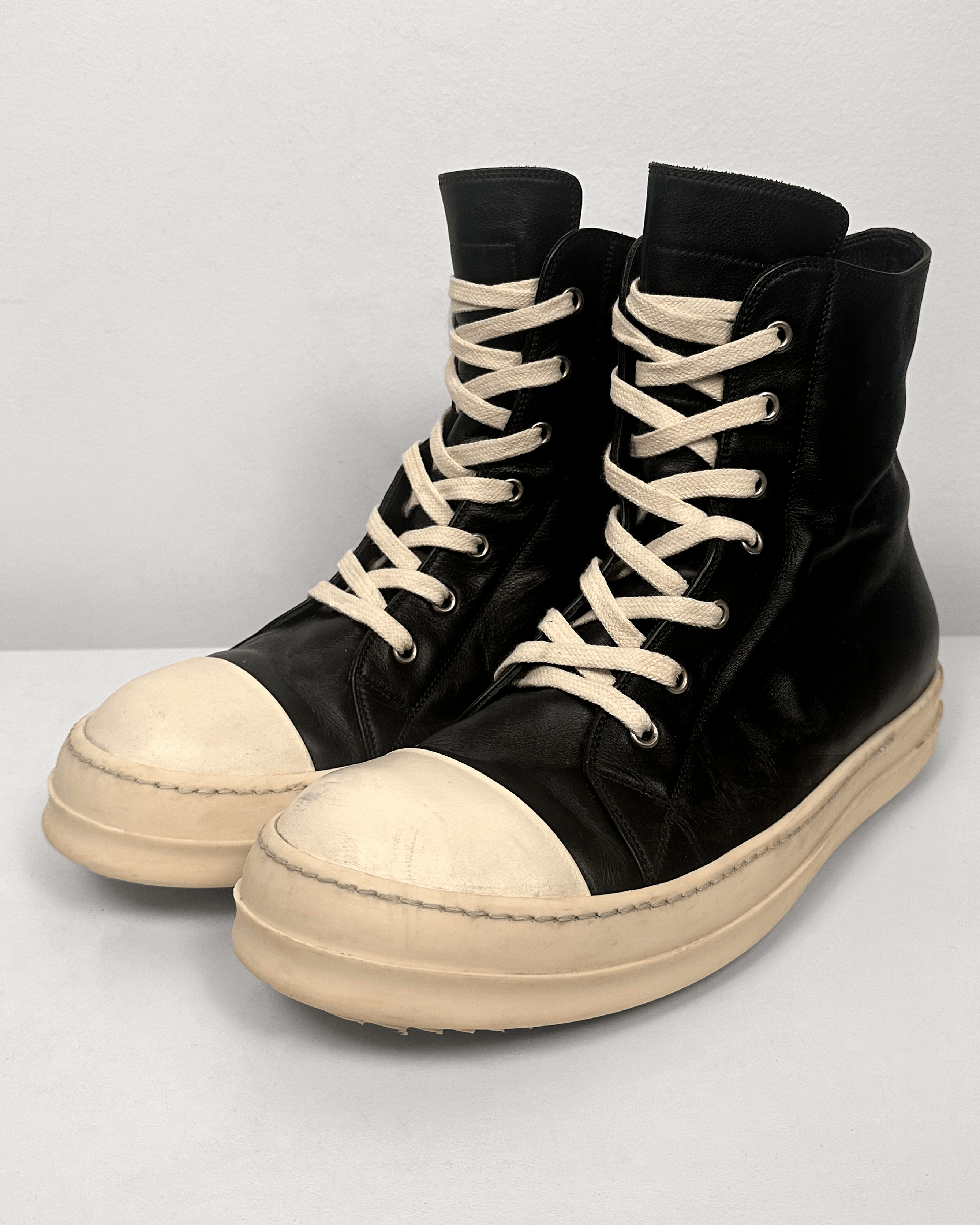 Rick Owens Rick Owens Mainline Leather High Ramones Size US 12 / EU 45 - 6 Thumbnail