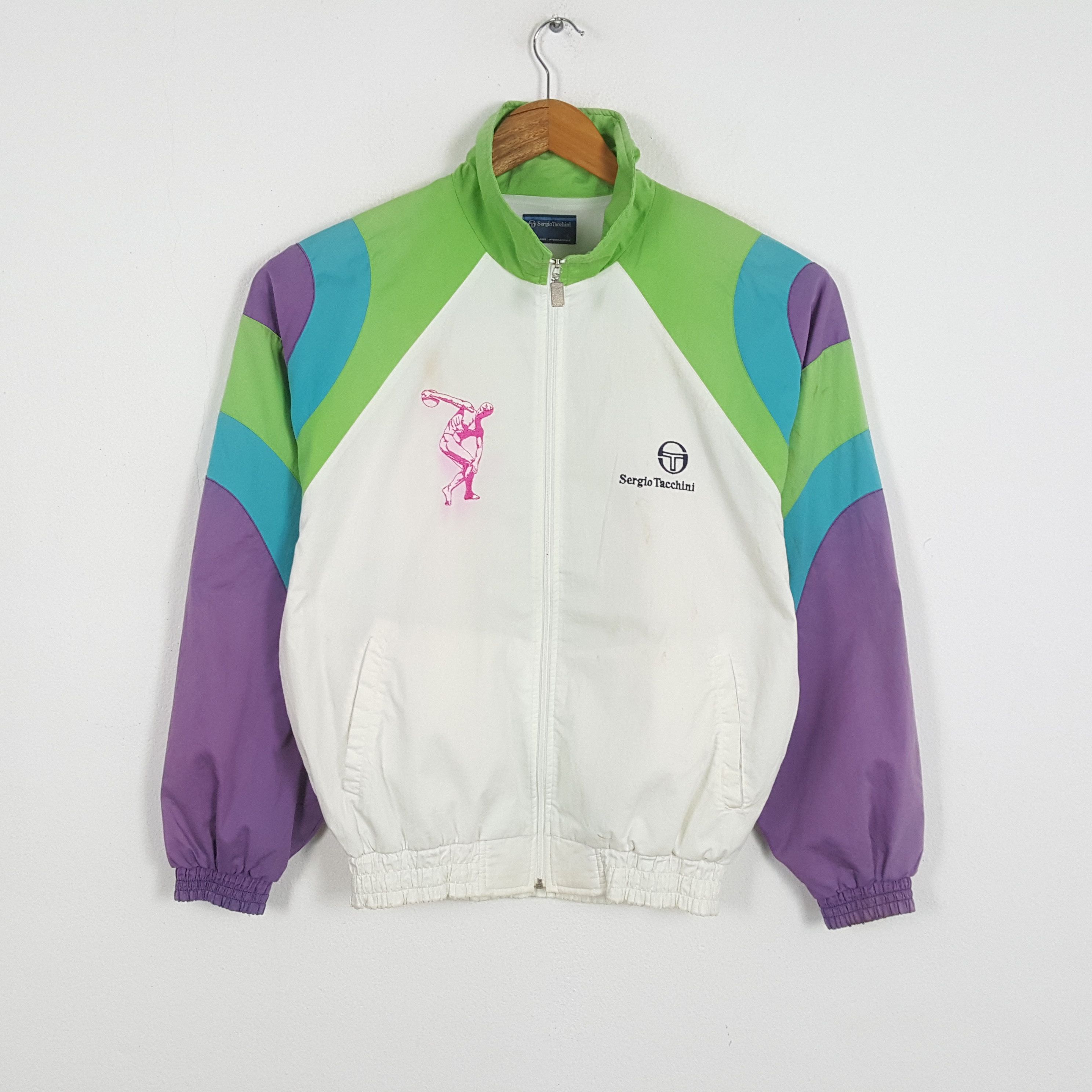 Japanese Brand × Sergio Tacchini × Vintage Vintage SERGIO TACHINI Tennis Sportswear Windbreaker Jacket Size US L / EU 52-54 / 3 - 1 Thumbnail