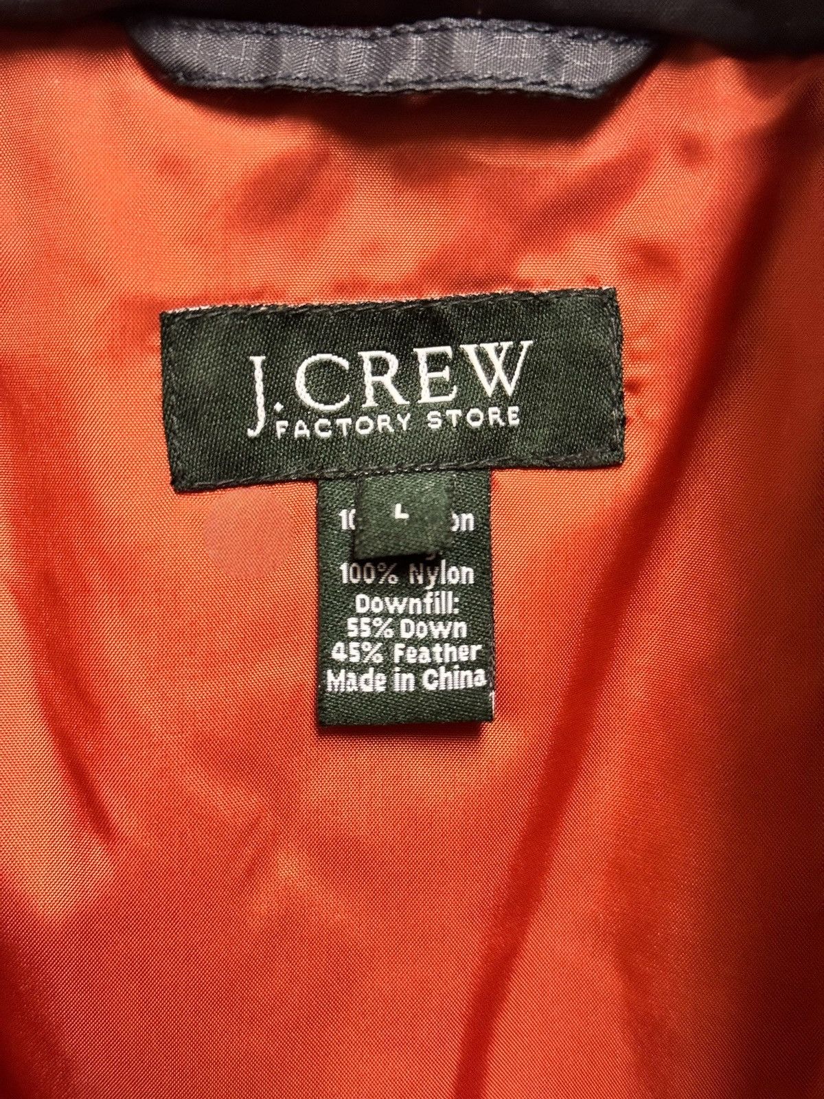 J.Crew J.CREW Fall 04 Navy/Orange Down Feather Puffer Full-Zip Vest Size US L / EU 52-54 / 3 - 4 Thumbnail