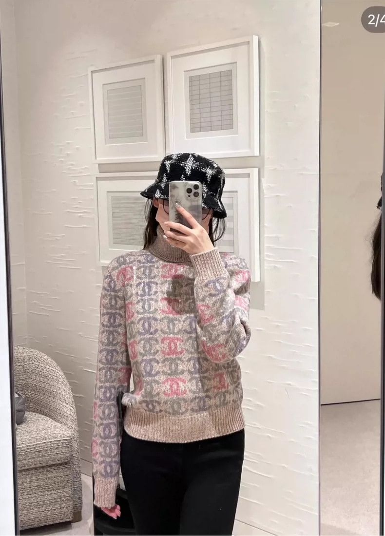Chanel Chanel 22K popular logo full sequin turtleneck sweater 2504 Size XS / US 0-2 / IT 36-38 - 8 Thumbnail