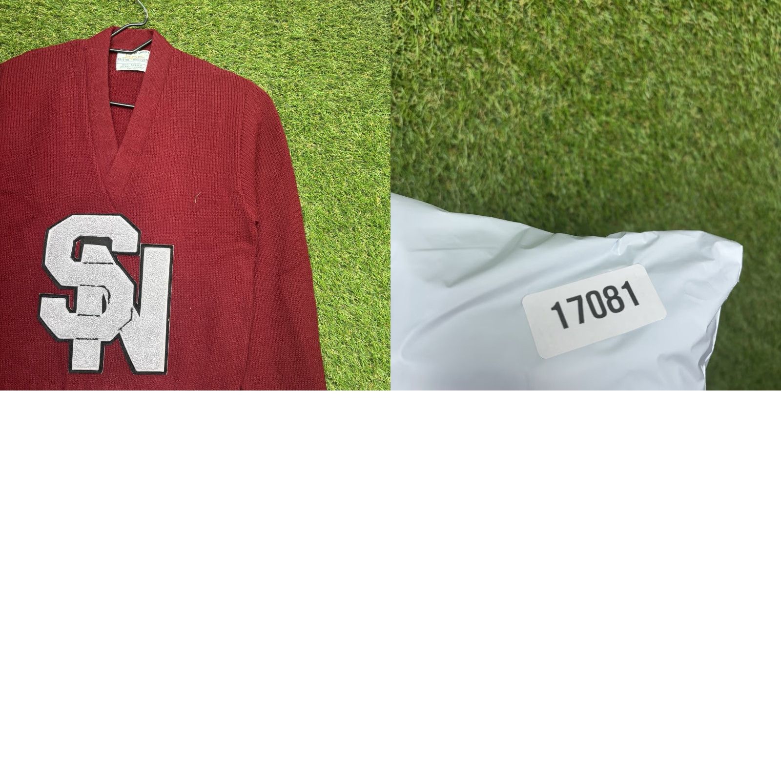 Vintage VINTAGE Sand Knit Letterman Sweater Shirt Mens S 1950s Red Wool 100%SN High School College Size US S / EU 44-46 / 1 - 8 Thumbnail