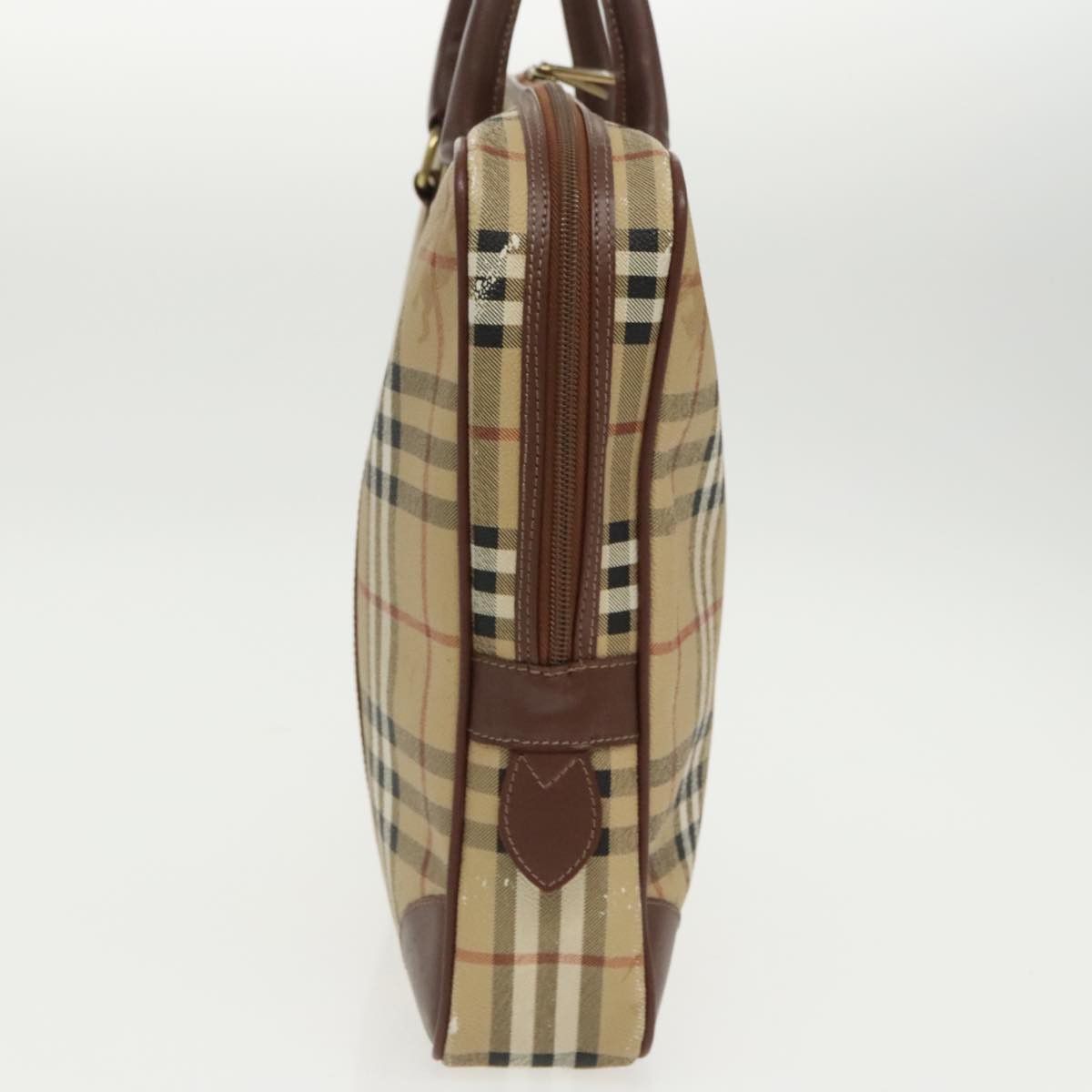Burberry Burberry Nova Check Hand Bag Pvc Beige Gold Size ONE SIZE - 4 Thumbnail