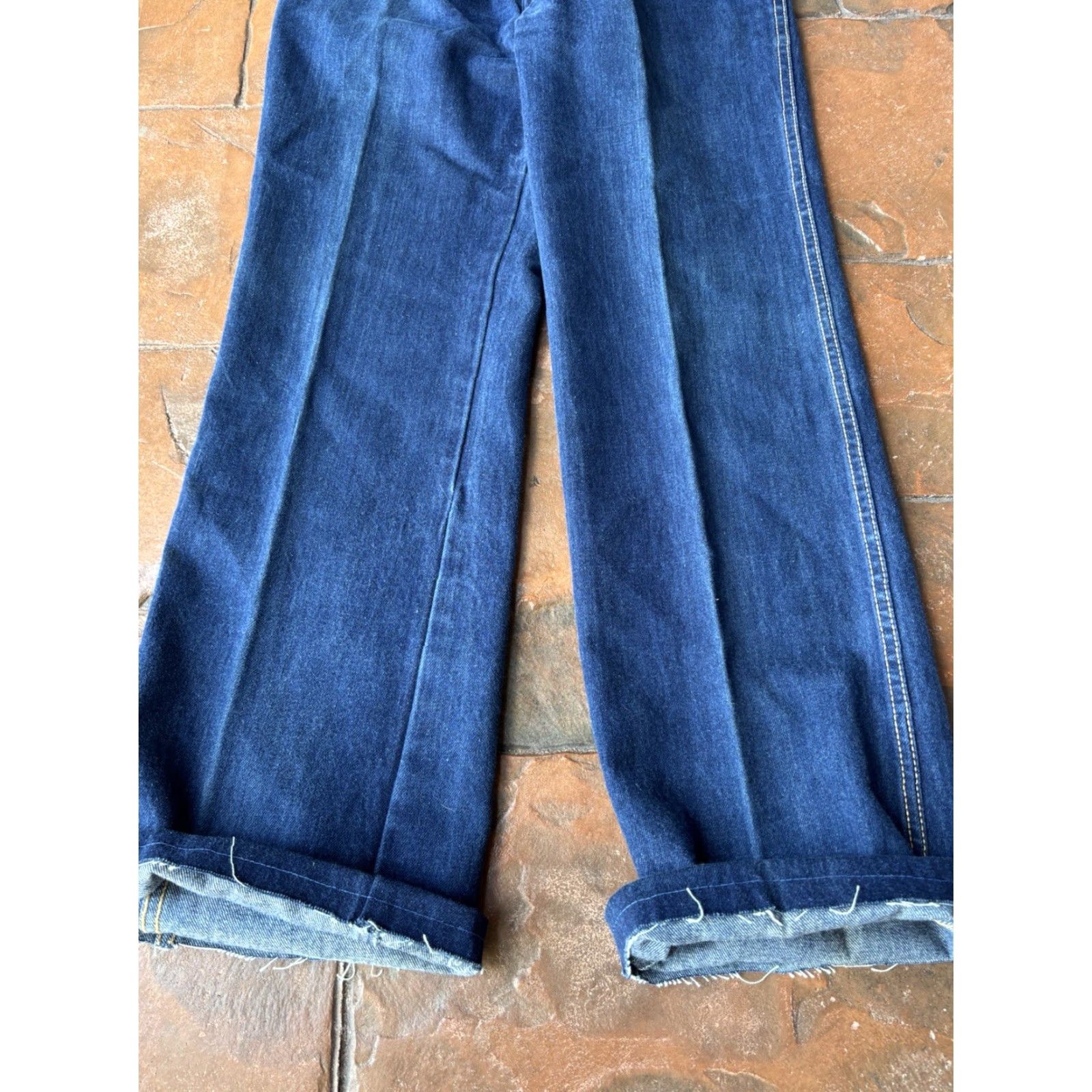 Faded Glory VINTAGE Faded Glory Appendagez Flare Jeans Shirt? 32 70s Blue Jeans Womens Mens Girls Size 32" / US 10 / IT 46 - 7 Thumbnail