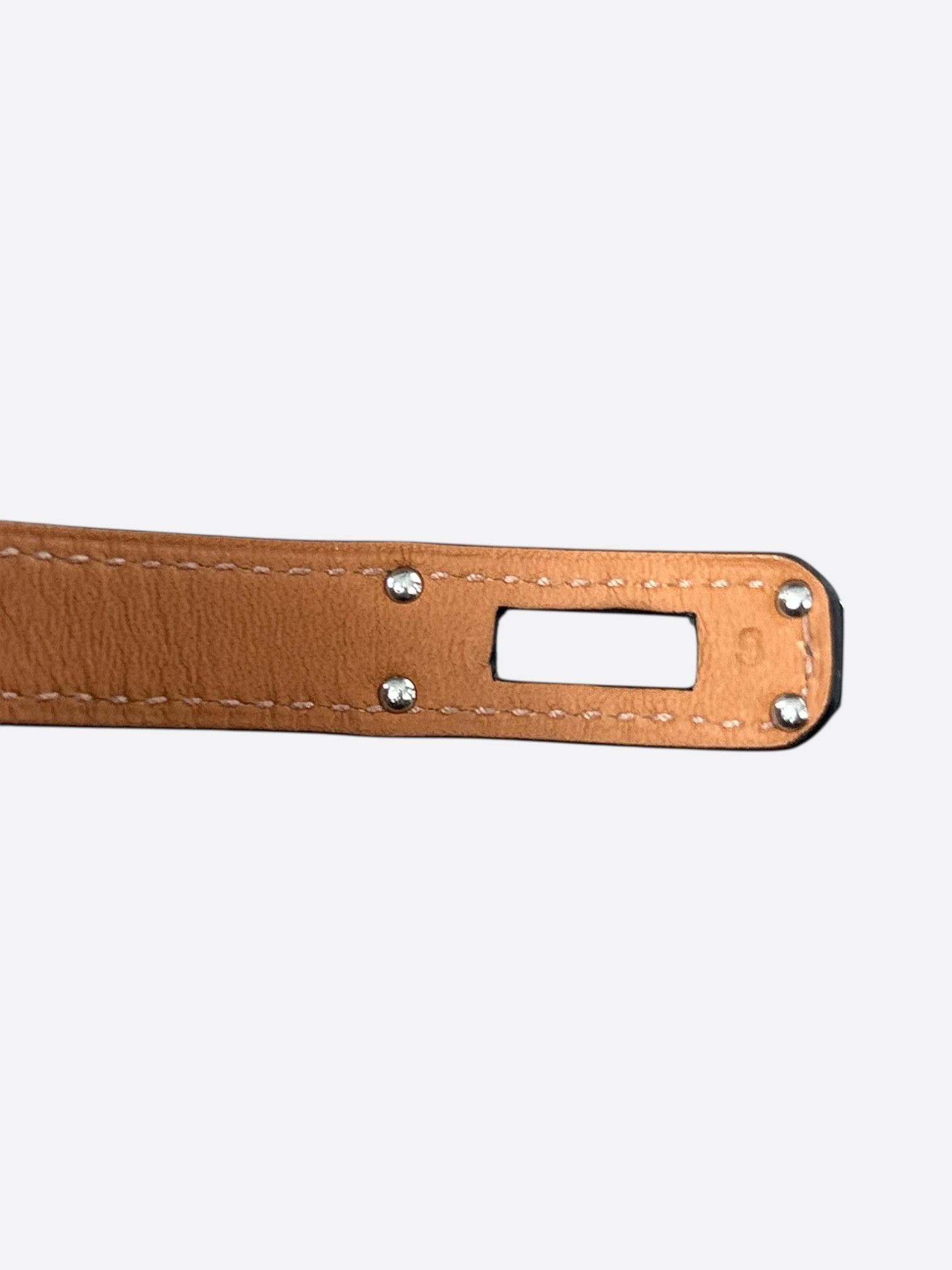 Hermes Purple Croc & Palladium Hardware Kelly Double Tour Bracelet Size ONE SIZE - 3 Thumbnail