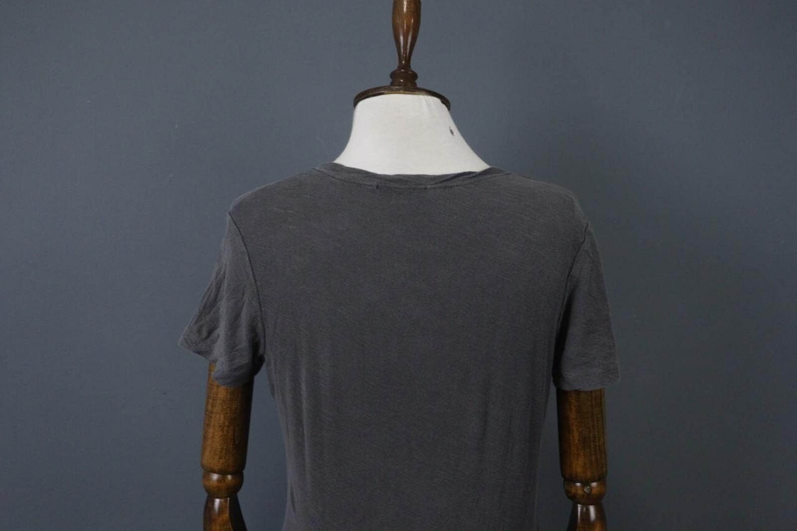 James Perse James Perse Gray Cotton V-Neck Pullover Blouse Top Size 4 Size S / US 4 / IT 40 - 10 Thumbnail