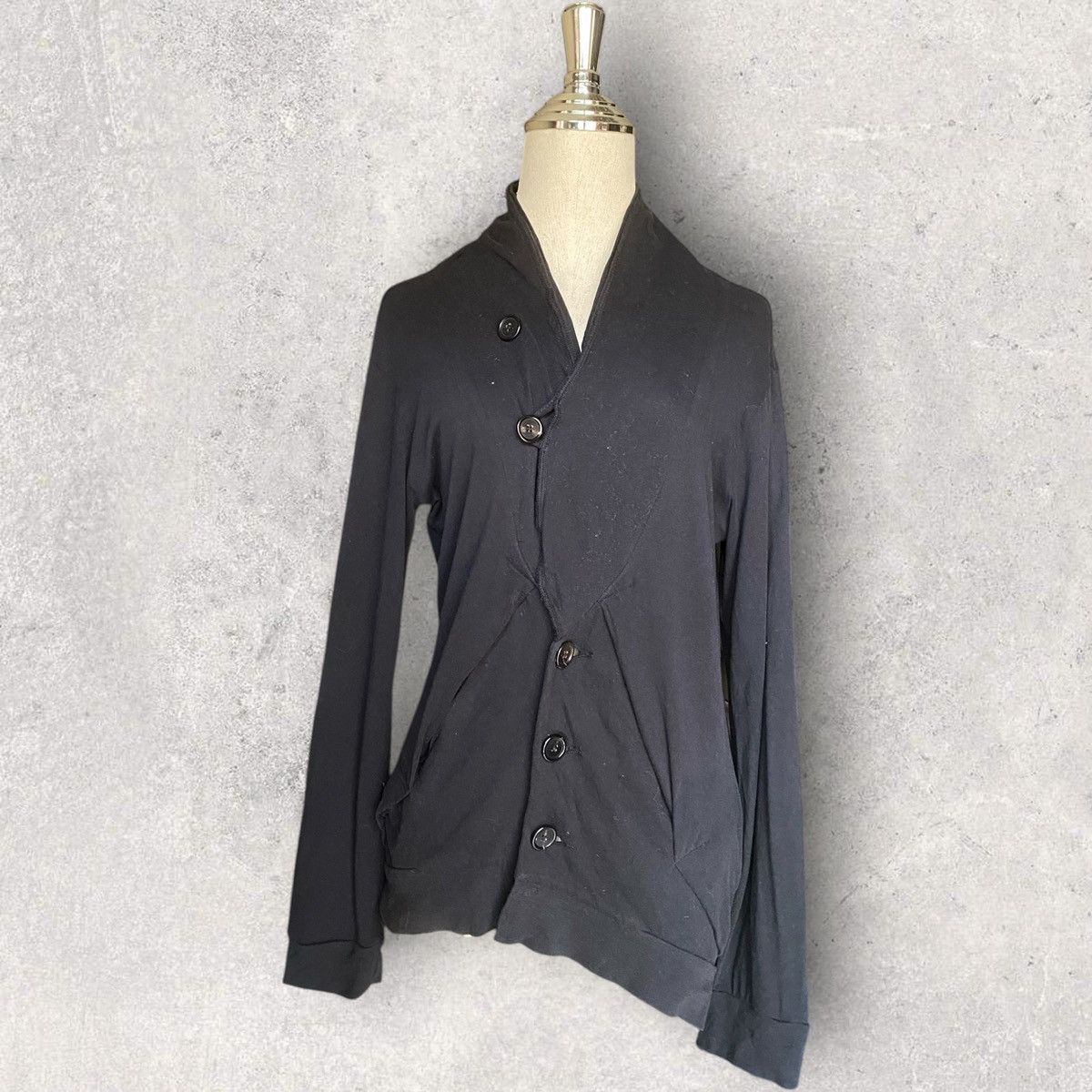 Ann Demeulemeester 2000’s Asymmetric Jersey Cotton Jacket Size S / US 4 / IT 40 - 1 Thumbnail