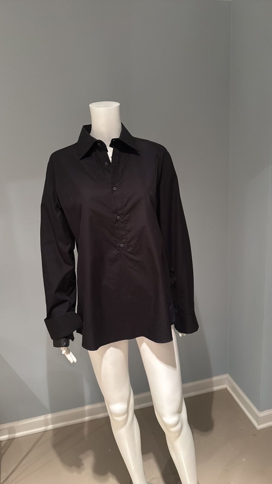 Christopher Kane Christopher Kane Womens Blouse Leather Lined Cuffs Size M / US 6-8 / IT 42-44 - 2 Thumbnail