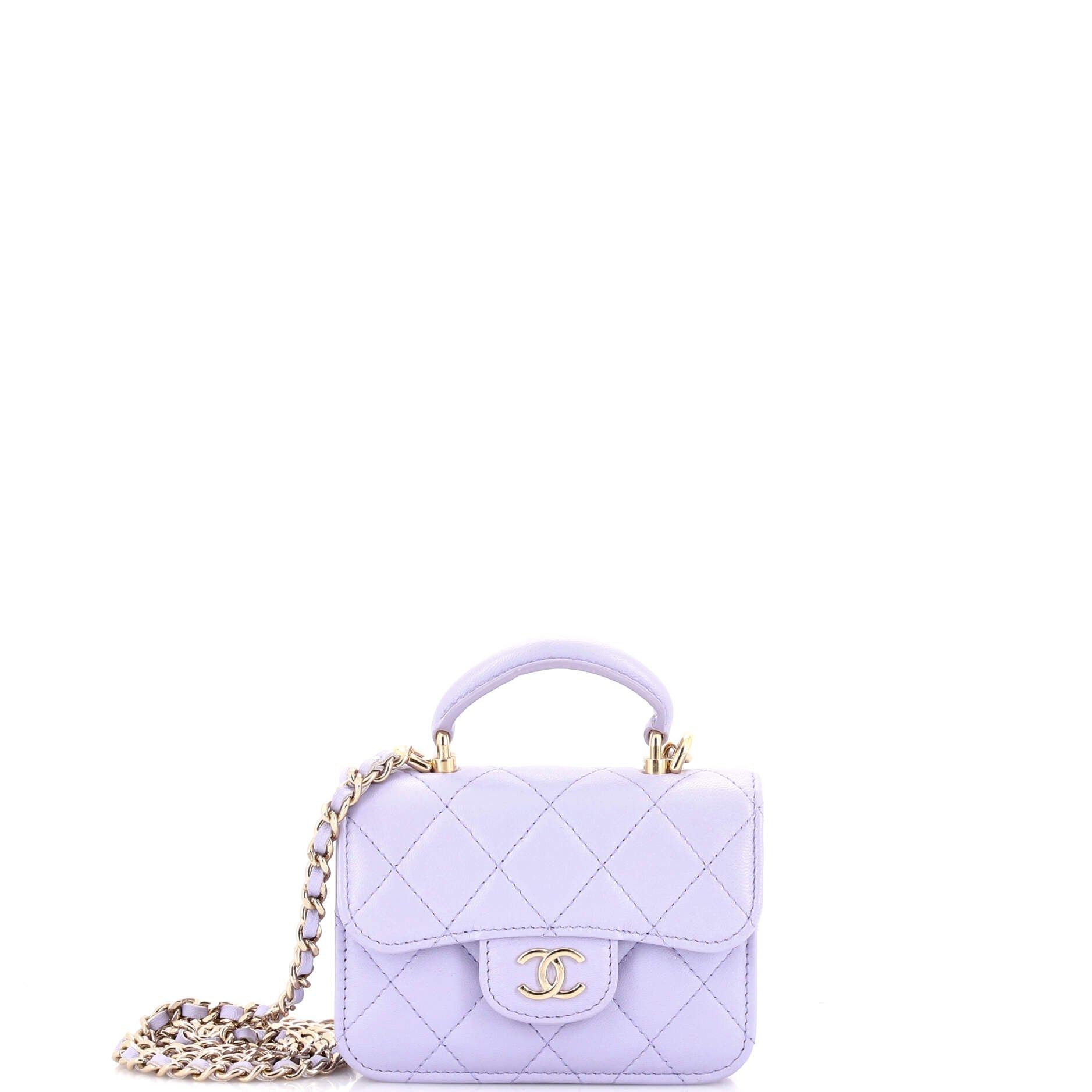 Chanel Top Handle Flap Coin Purse with Chain Size ONE SIZE - 1 Thumbnail
