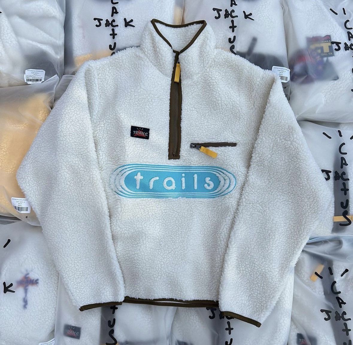 Travis Scott Travis Scott Half Zip Sherpa | Grailed