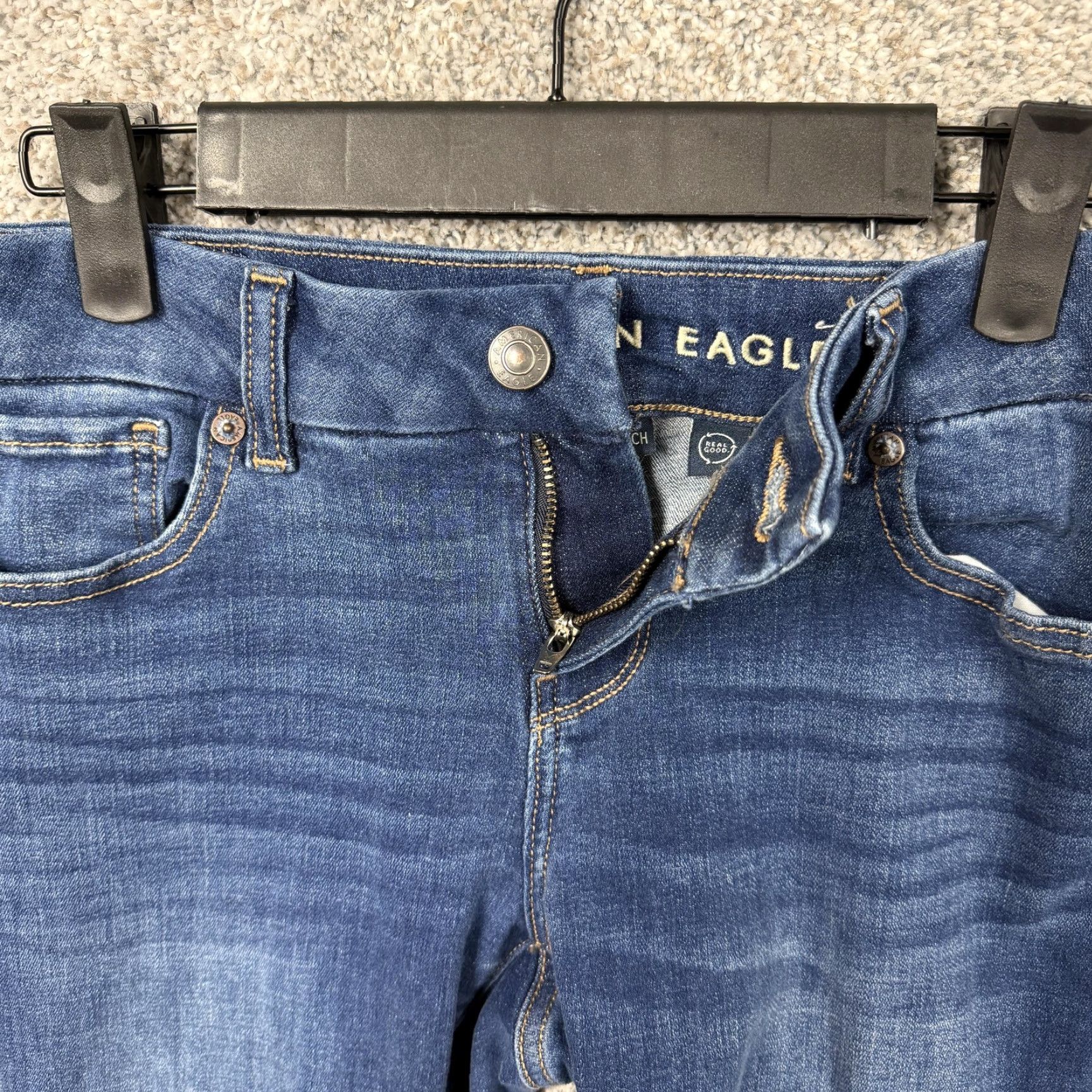 American Eagle Outfitters American Eagle Curvy Kick Boot Jeans Womens 0 Flared Retro Indie Sleaze Denim Size 25" / US 0 / IT 36 - 6 Thumbnail
