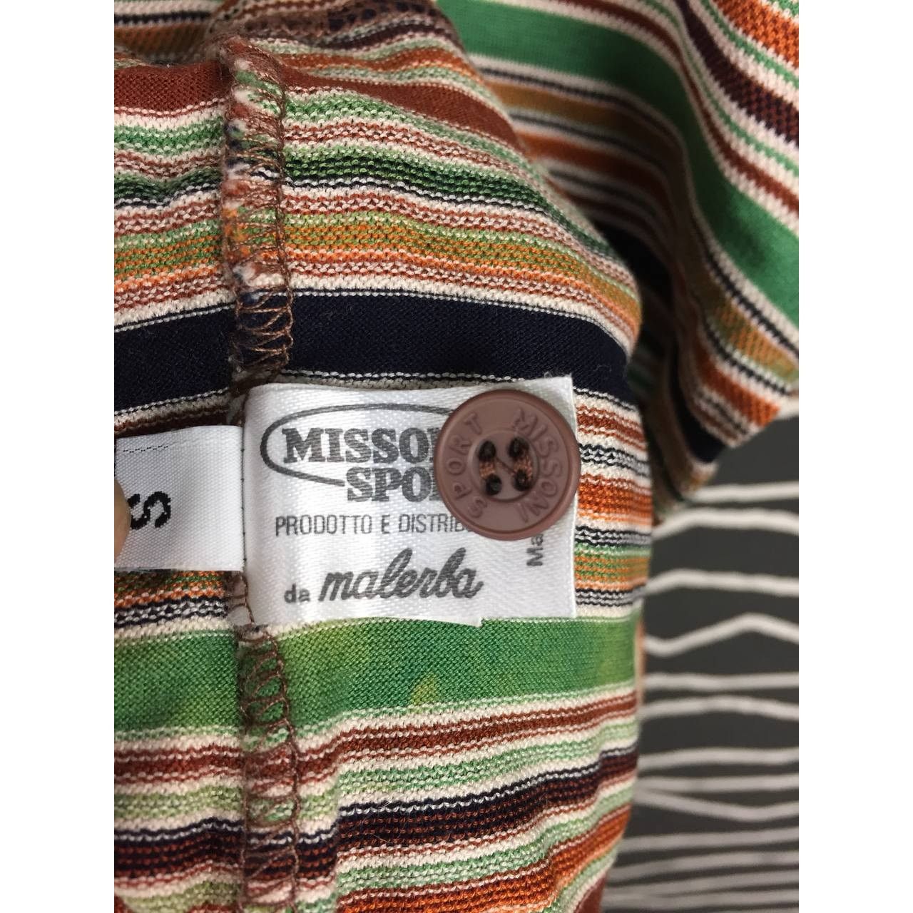 Missoni Vtg Missoni Sport Made In Italy Multicolor Stripe Polo Tee Size US S / EU 44-46 / 1 - 19 Thumbnail