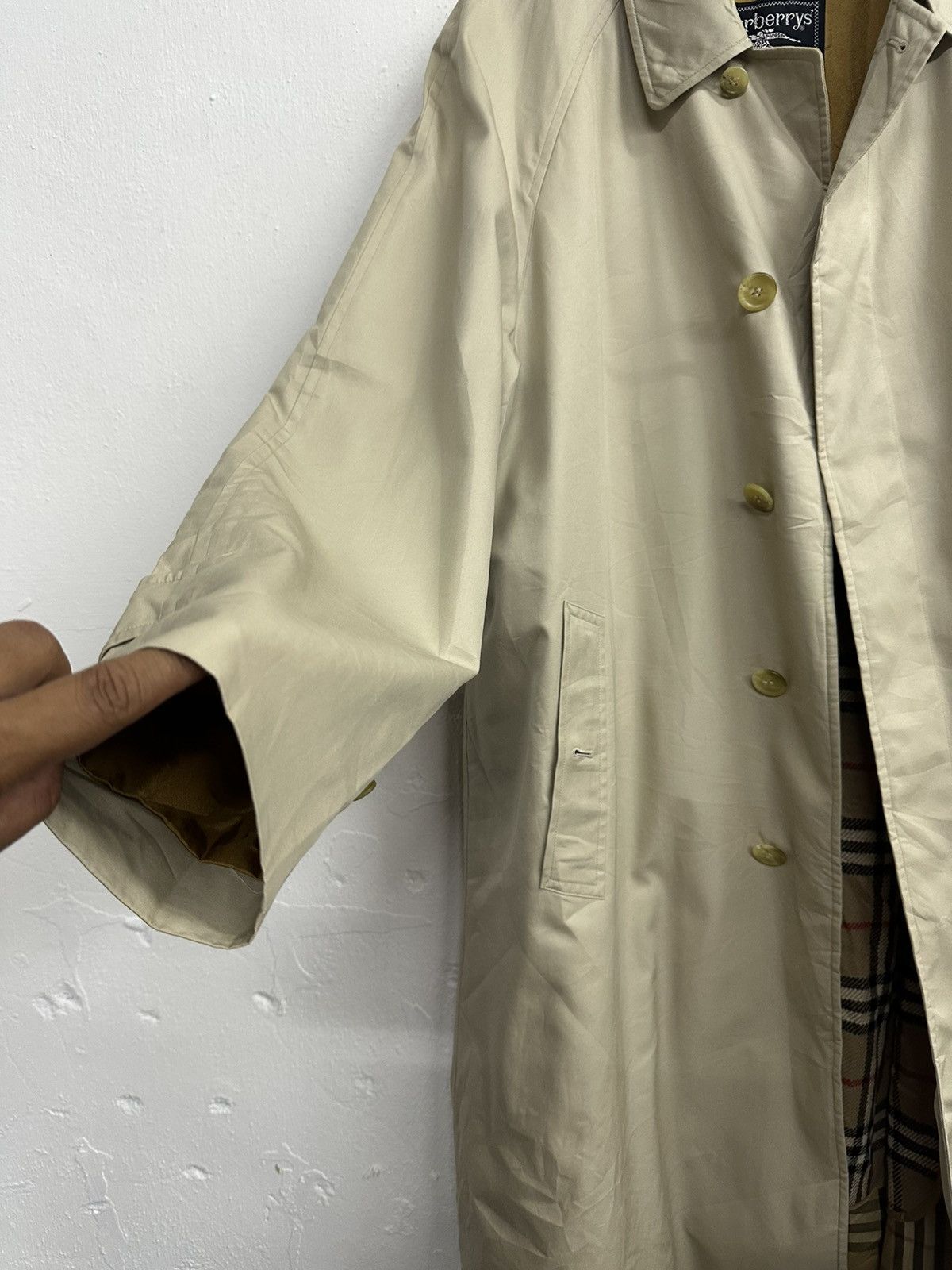 Burberry VTG Burberry’s Long Coat Nova Check Jacket Size US XL / EU 56 / 4 - 6 Thumbnail