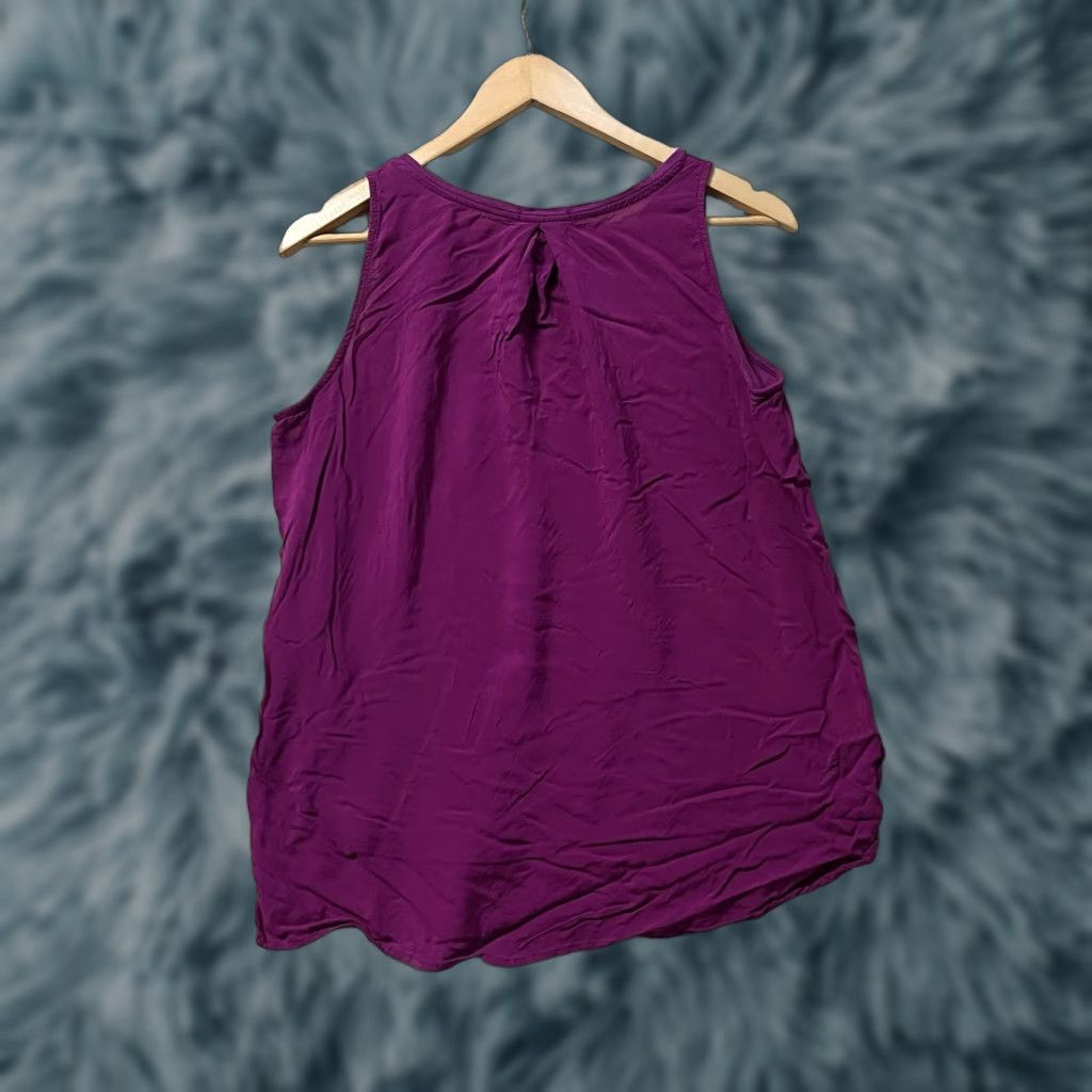 Gap Gap Blouse Womens Purple Sleeveless Medium Shirt Regular Cotton Blend M Size M / US 6-8 / IT 42-44 - 1 Thumbnail