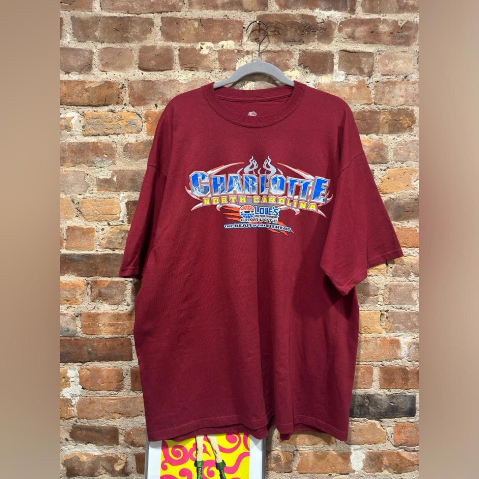 Fruit Of The Loom 2007 CHARLOTTE NORTH CAROLINA SPEEDWAY T-SHIRT Size US XXL / EU 58 / 5 - 4 Thumbnail