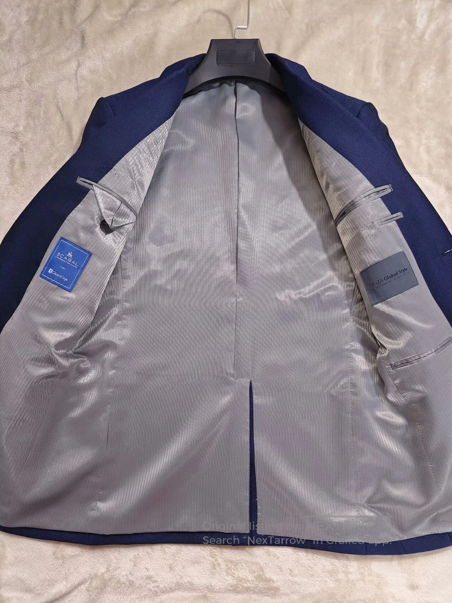 SCABAL Custom Blue Wool Suit Jacket. Size US S / EU 44-46 / 1 - 6 Thumbnail
