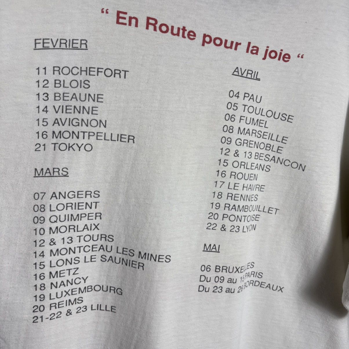 Band Tees × Vintage Vintage 90s Noir Desir Tour Band Tee Size US XXL / EU 58 / 5 - 4 Thumbnail