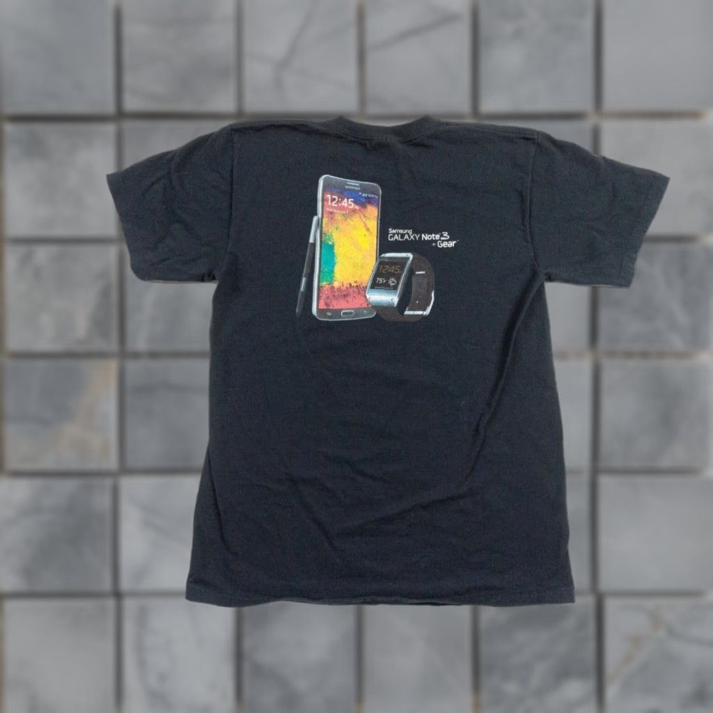 Port & Company VINTAGE Samsung Galaxy Note 3 T-Shirt Mens Medium Black Cotton Crew Neck Logo All Seasons Shirt M Mens Size US M / EU 48-50 / 2 - 1 Thumbnail