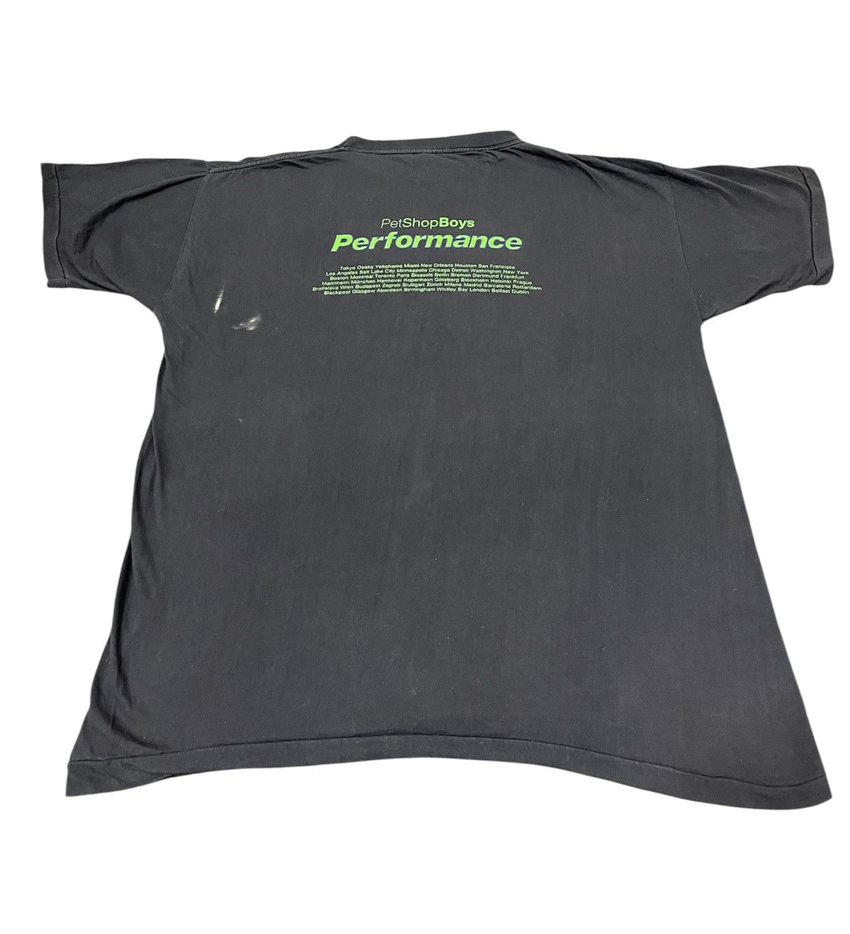 Vintage Vintage 90s Pet Shop Boys - Performance Tour 1991 T-Shirt Size US L / EU 52-54 / 3 - 7 Thumbnail