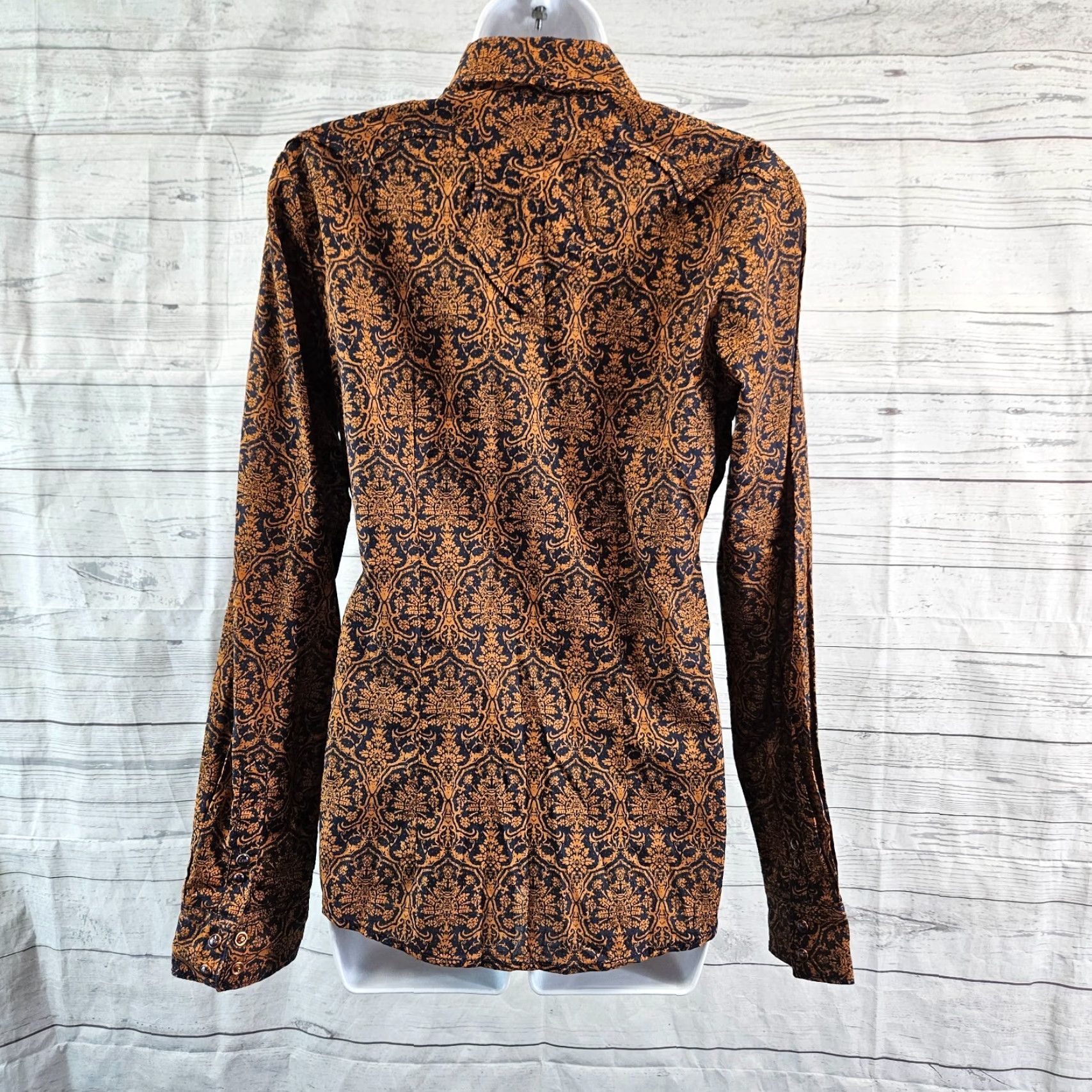 Vintage Cruel Girl Womens Pearl Snap Shirt Sz Medium Brown Floral Long Sleeve Size M / US 6-8 / IT 42-44 - 4 Thumbnail